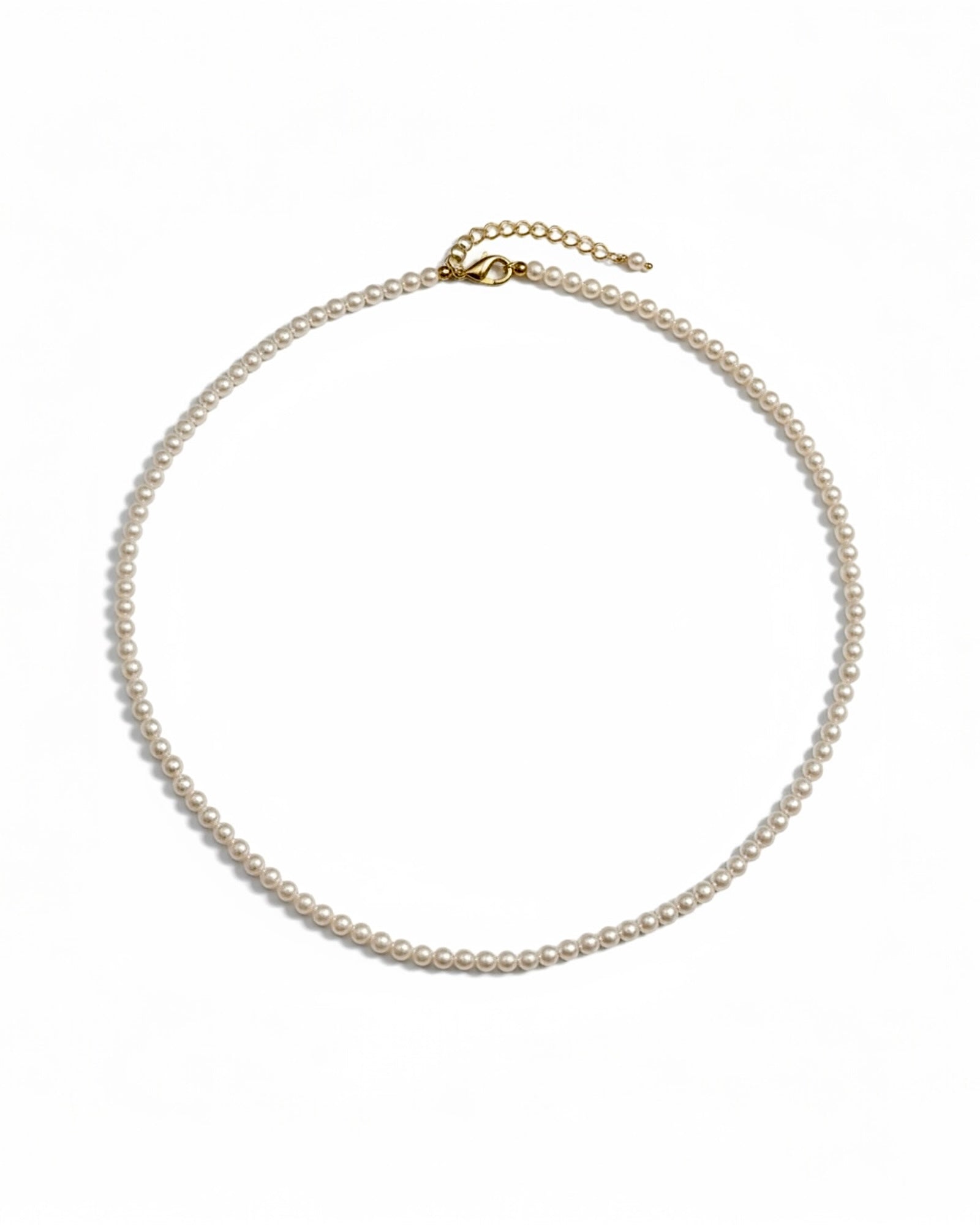 Colar Pérolas em Prata Dourada