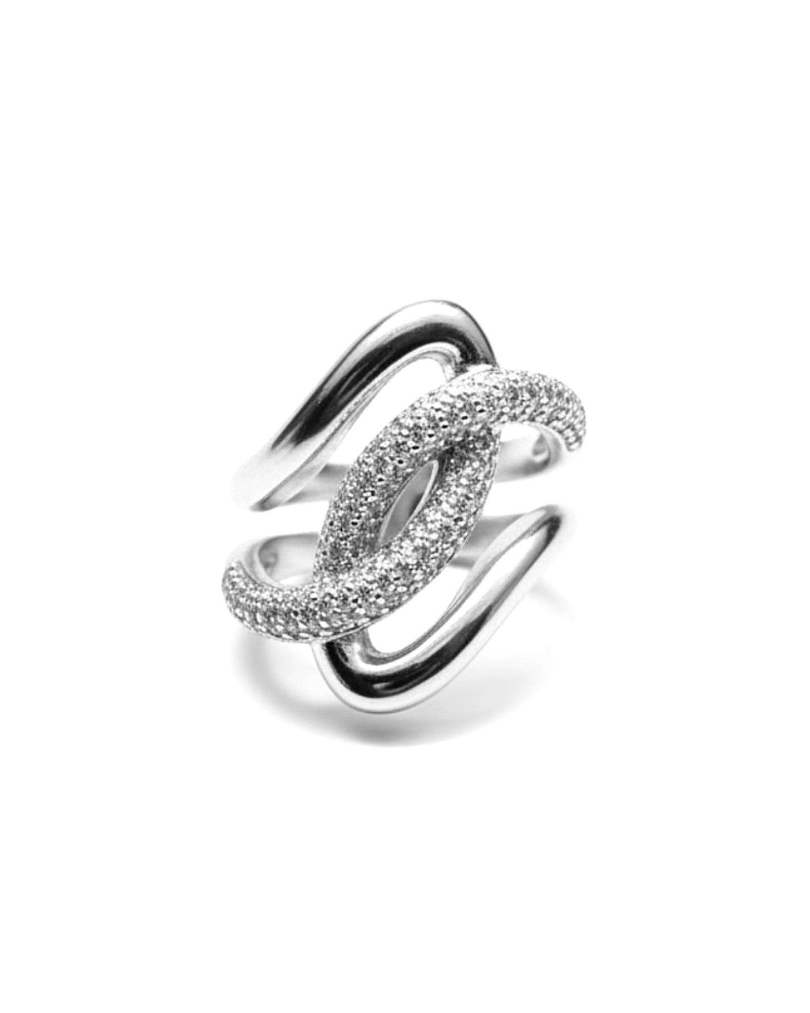 Anel Entrelaçado em Prata