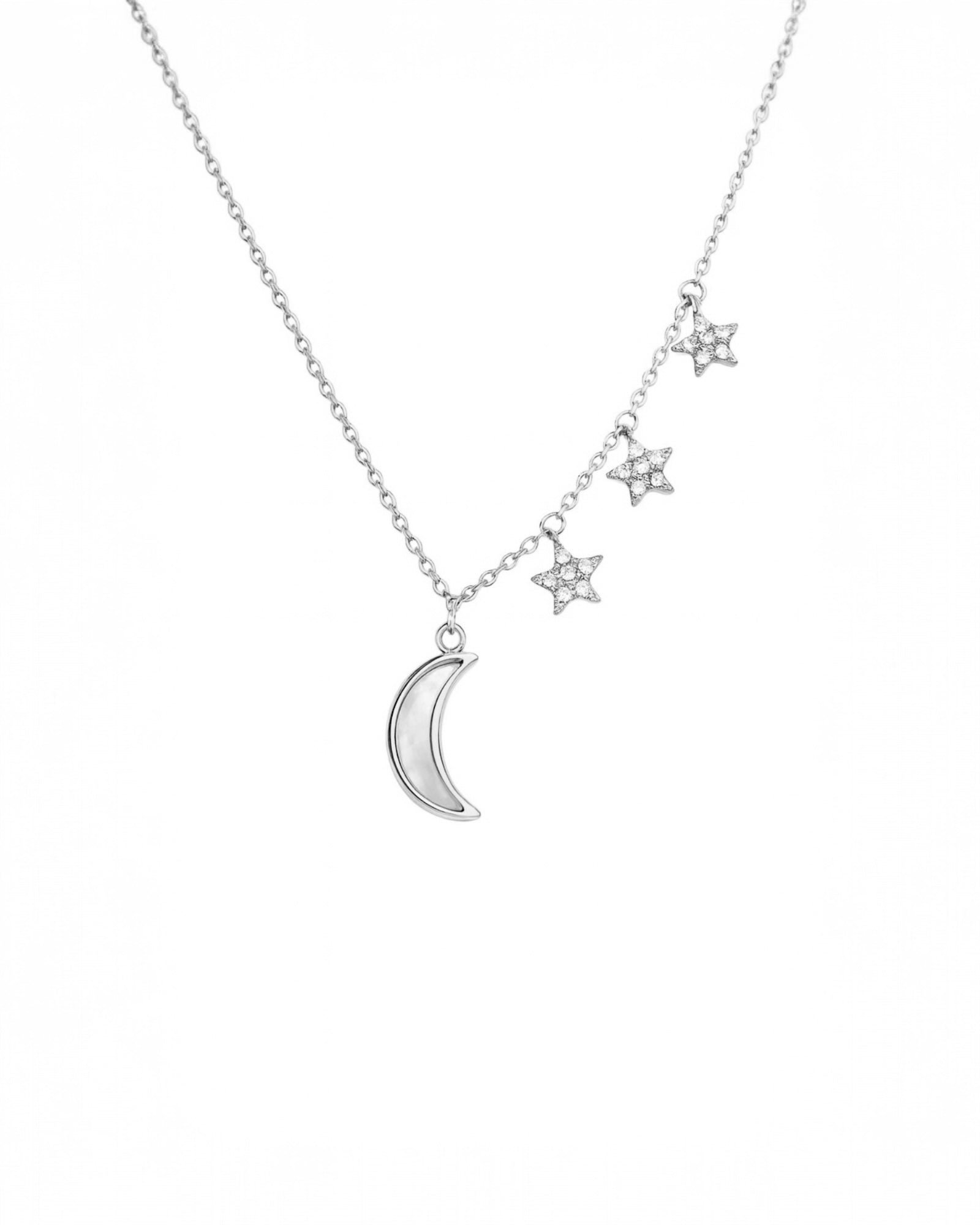 Colar Lua e Estrelas em Prata