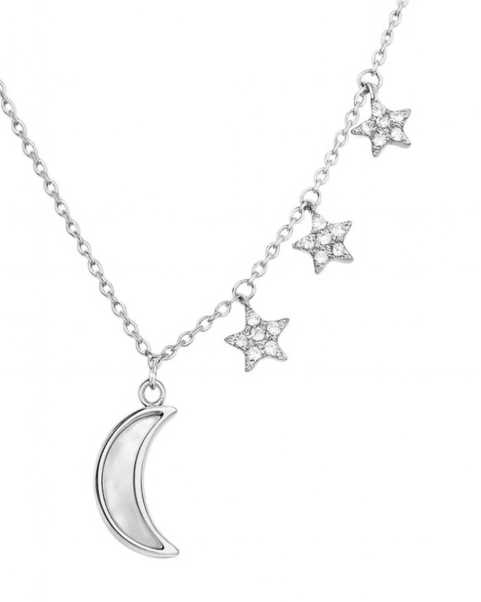 Colar Lua e Estrelas em Prata