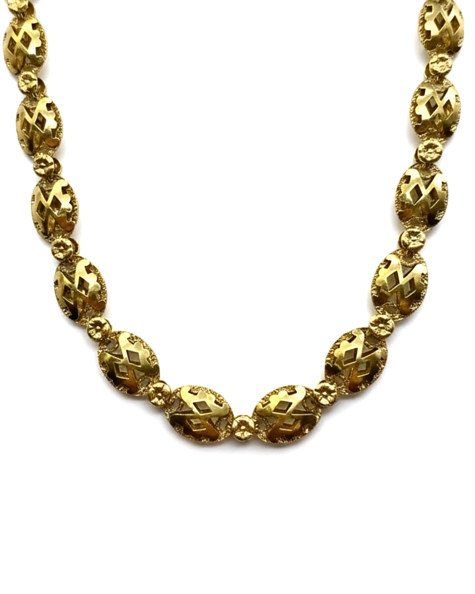 Colar de Gramalheira em Prata Dourada