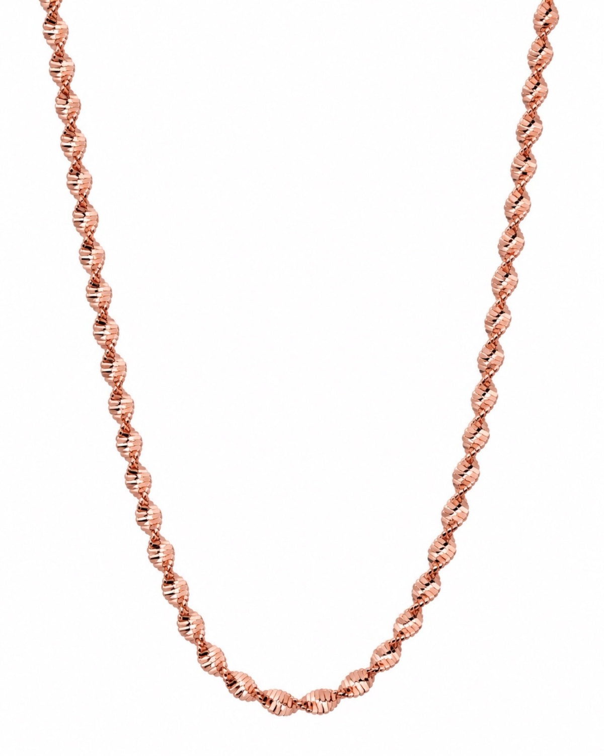 Twisted Necklace in Rose Silver