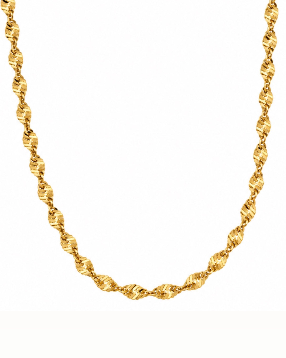 Twisted Necklace in Rose Silver
