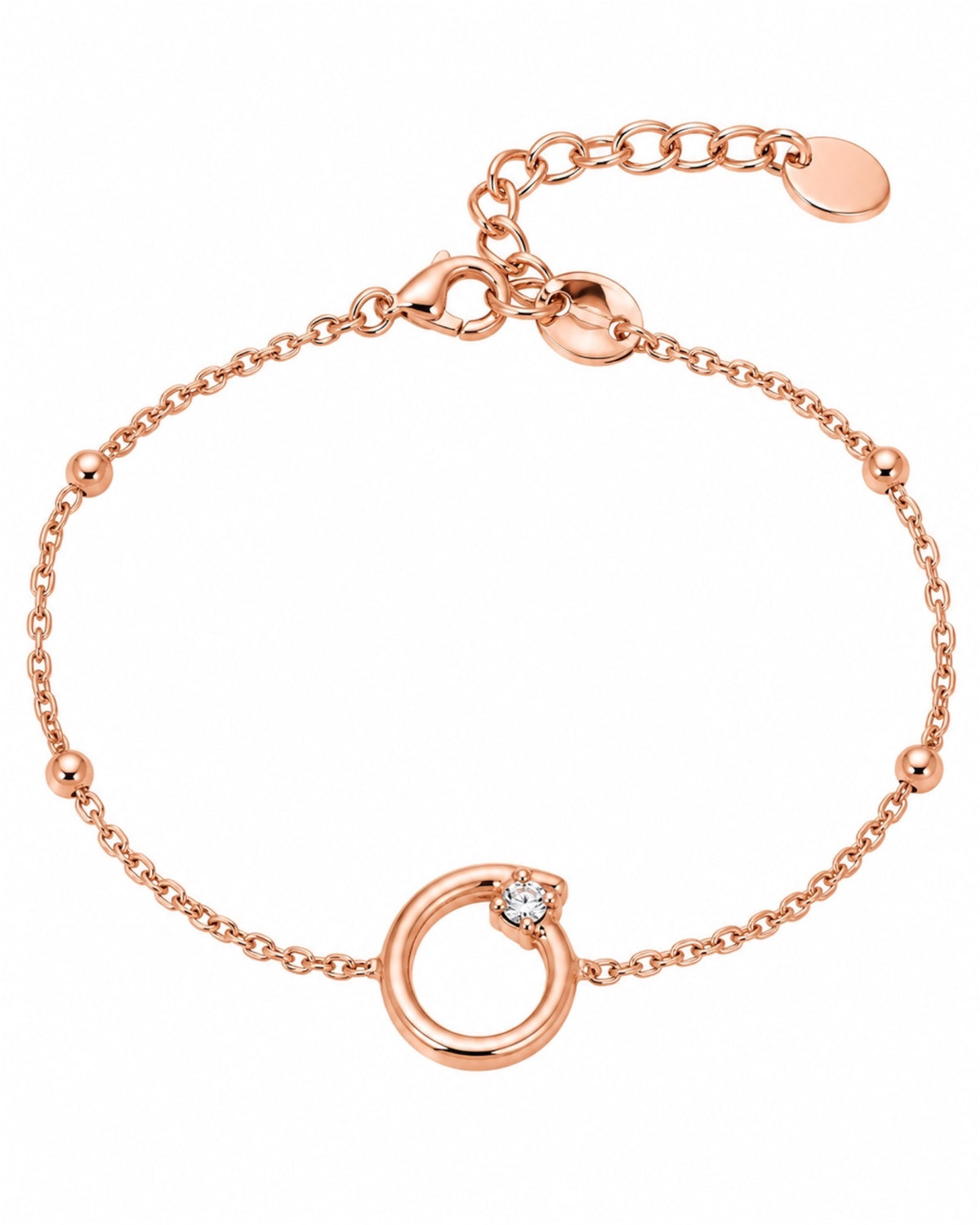Pulseira Brilho em Prata Rosa