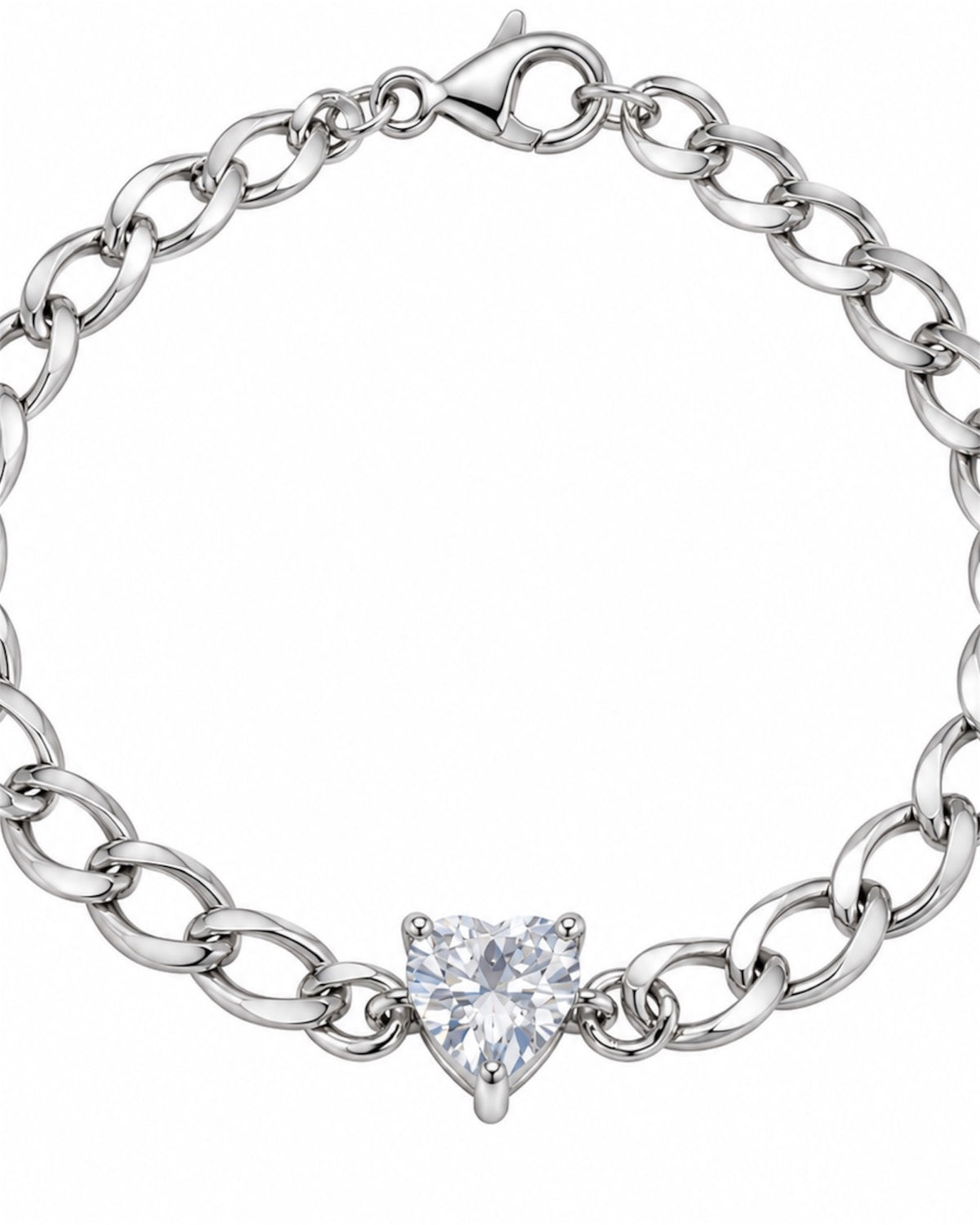 Pulseira Coração em Prata