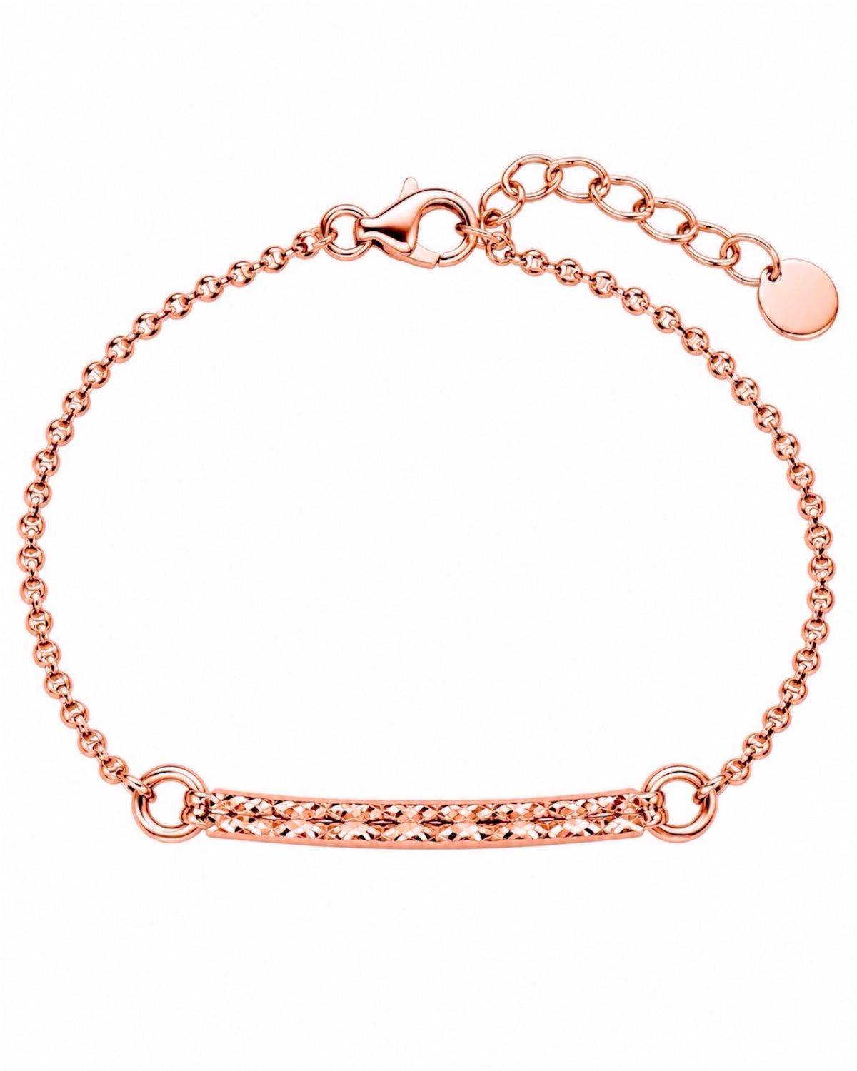 Pulseira Simples em Prata Rosa
