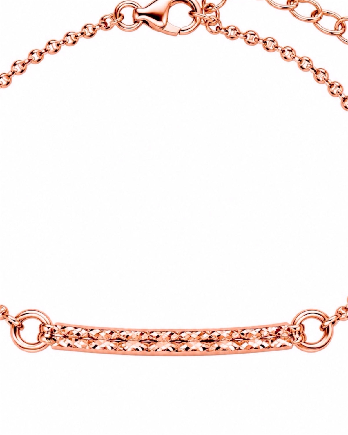 Pulseira Simples em Prata Rosa