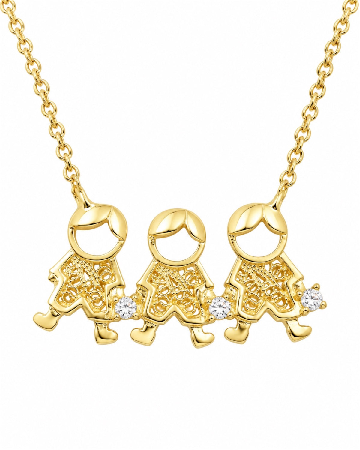 Boys' Filigree Necklace in Silver