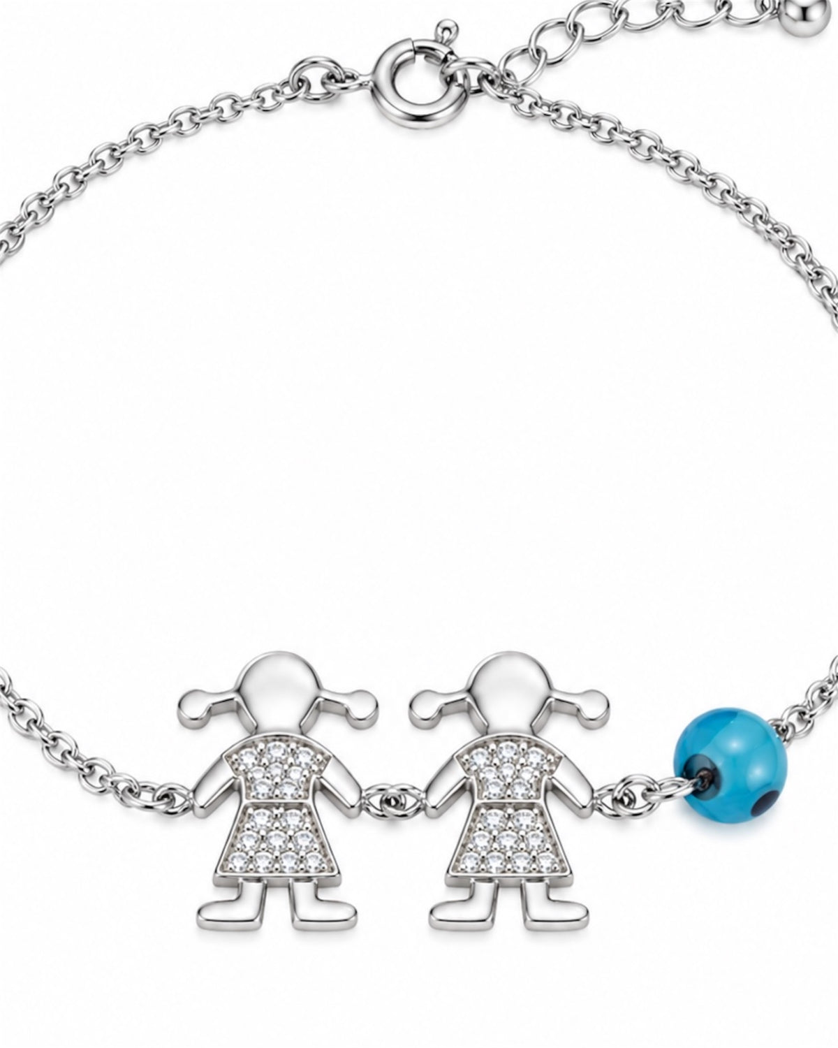Pulseira Meninas em Prata