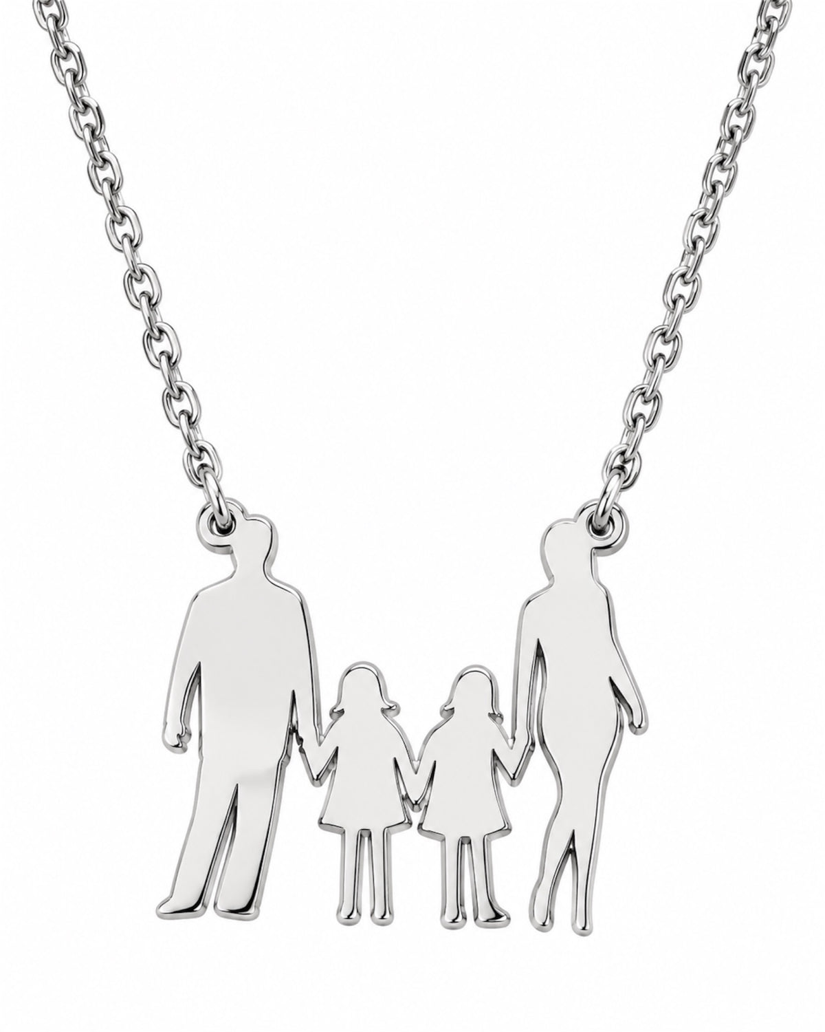 Family Necklace in Silver