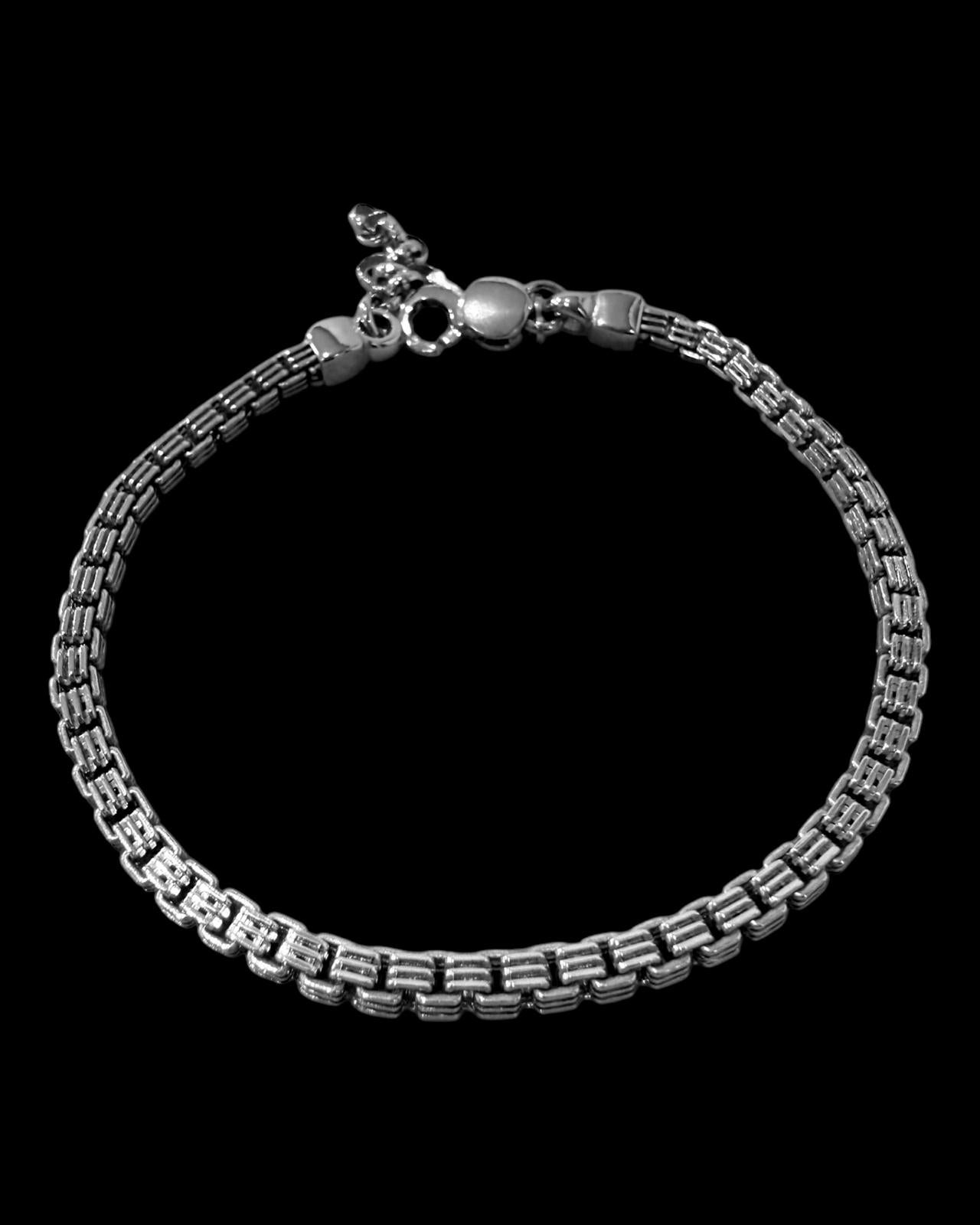 Pulseira Simples em Prata 925% para homem, design minimalista e elegante.