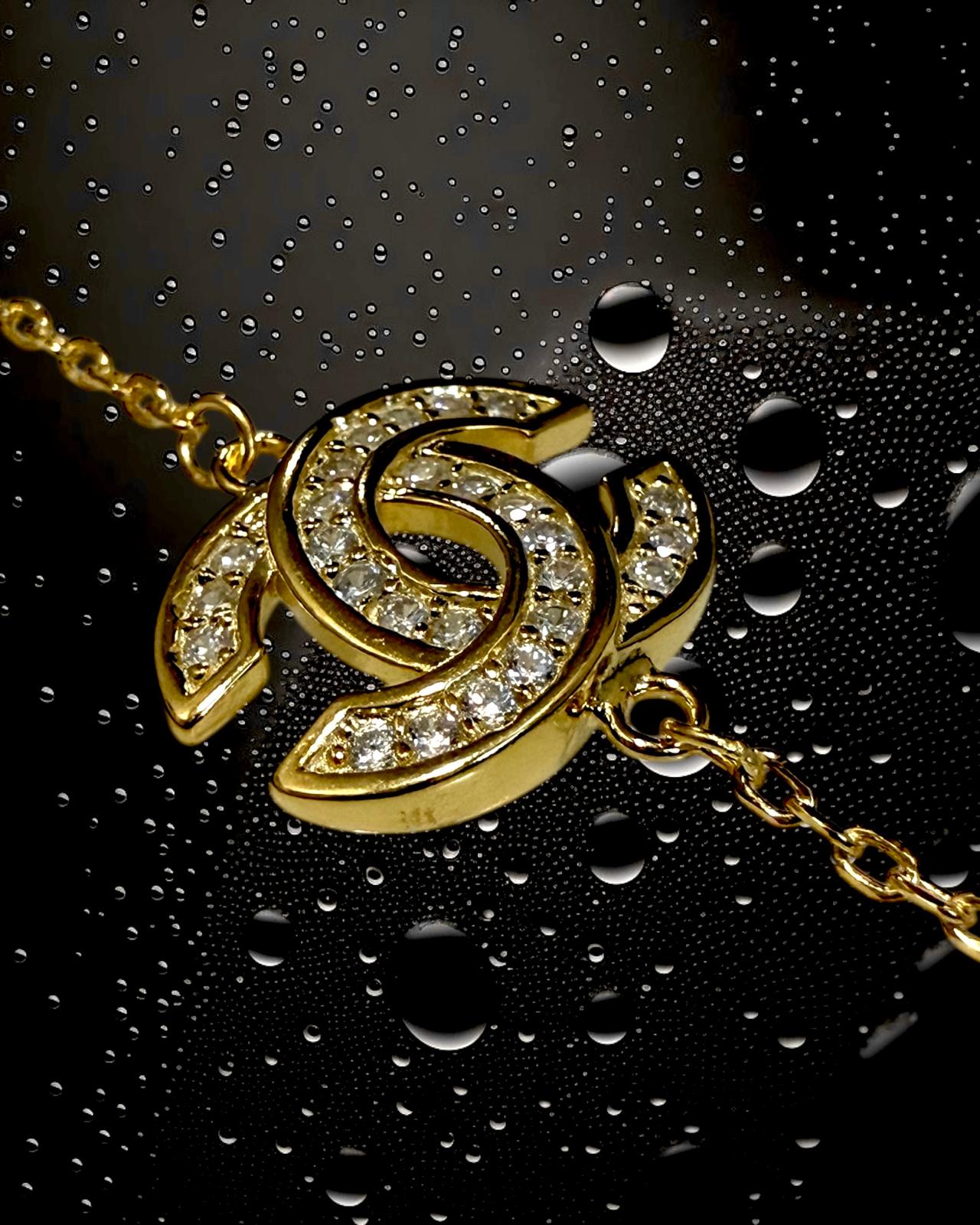 Pulseira Charme em Prata Dourada