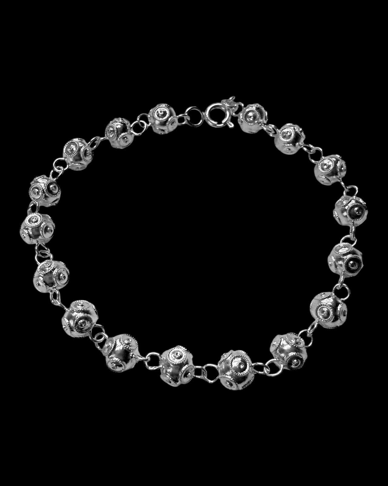 Pulseira Contas de Viana em Prata