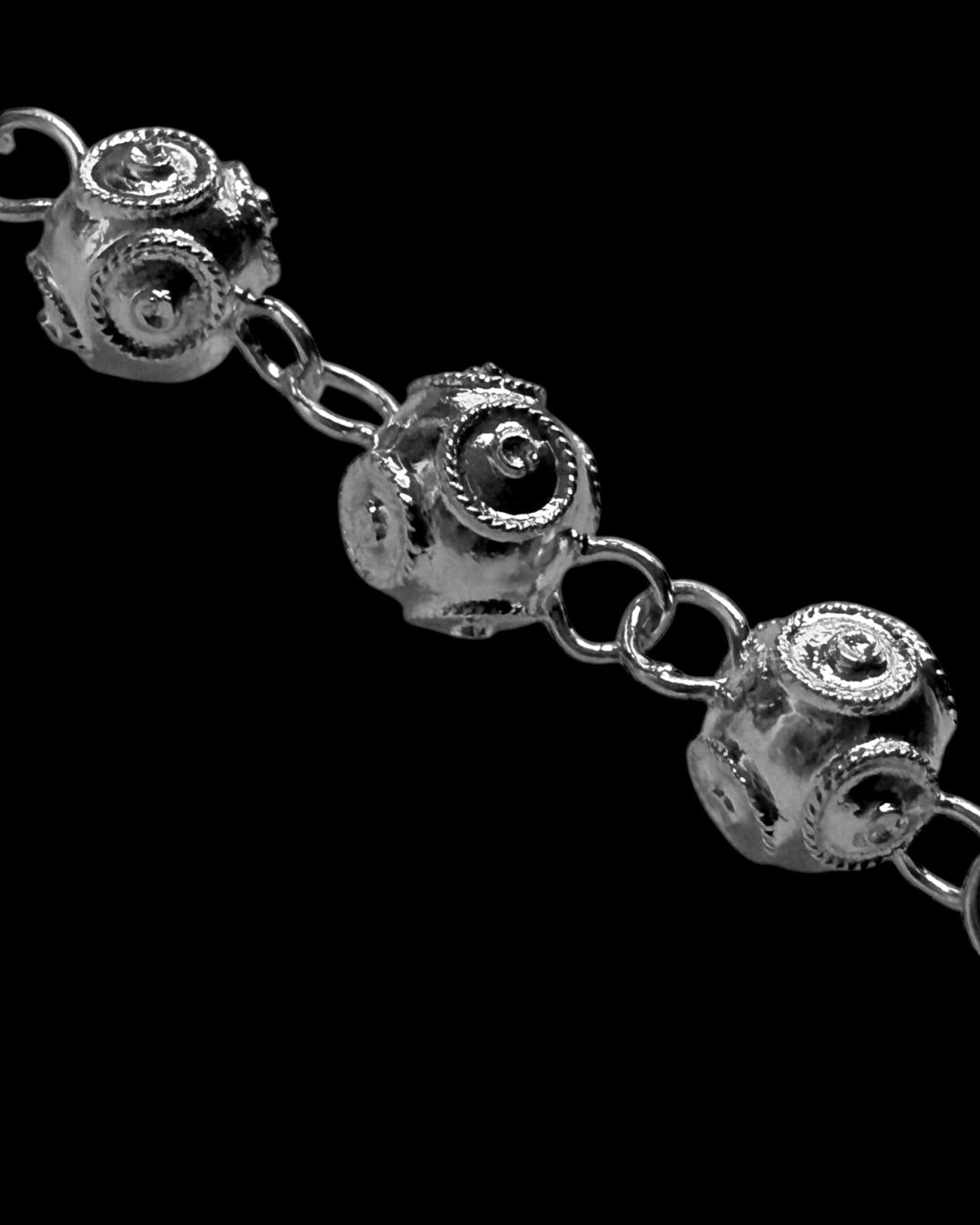 Pulseira Contas de Viana em Prata
