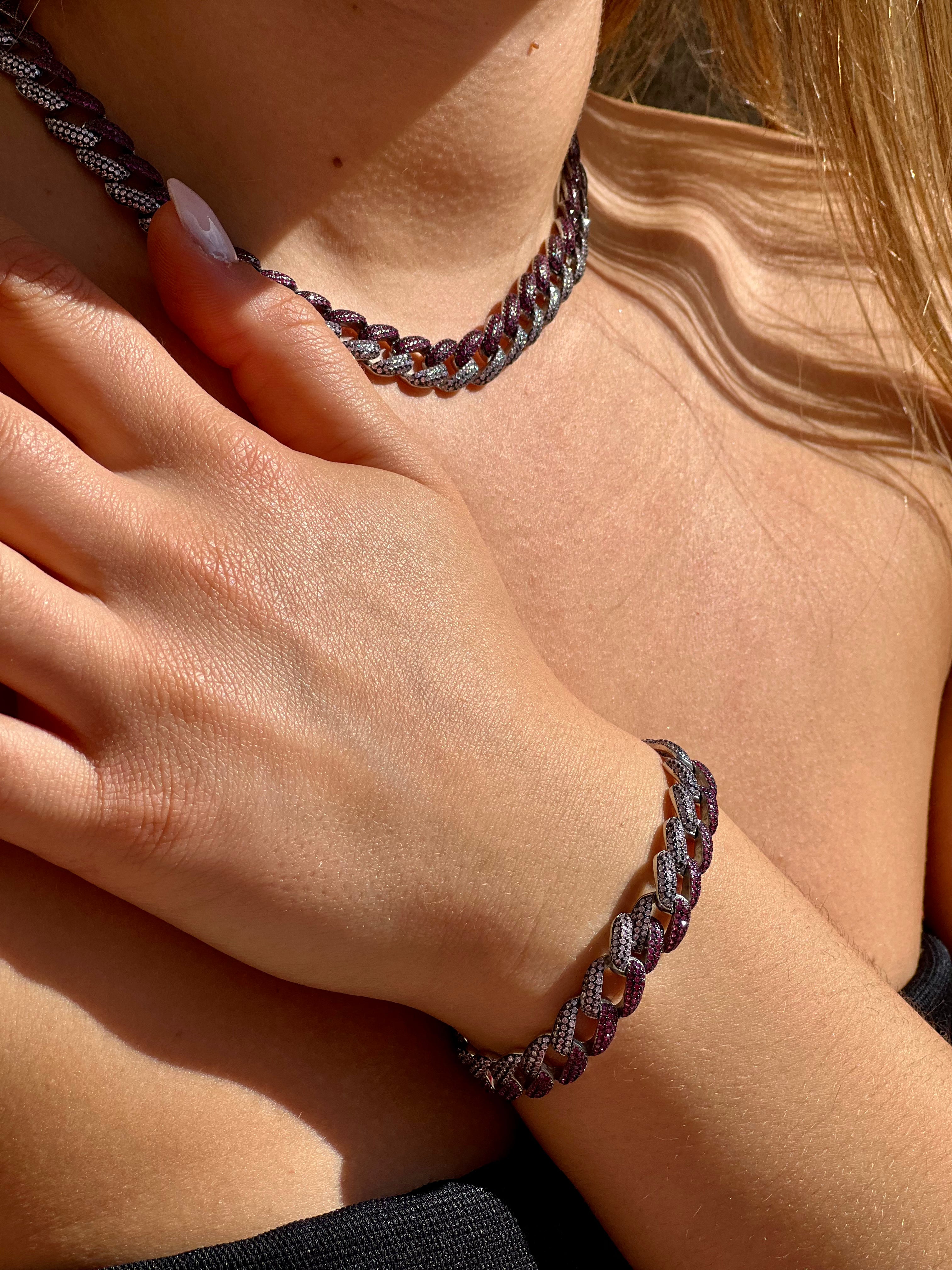 Colorful Silver Chain Necklace