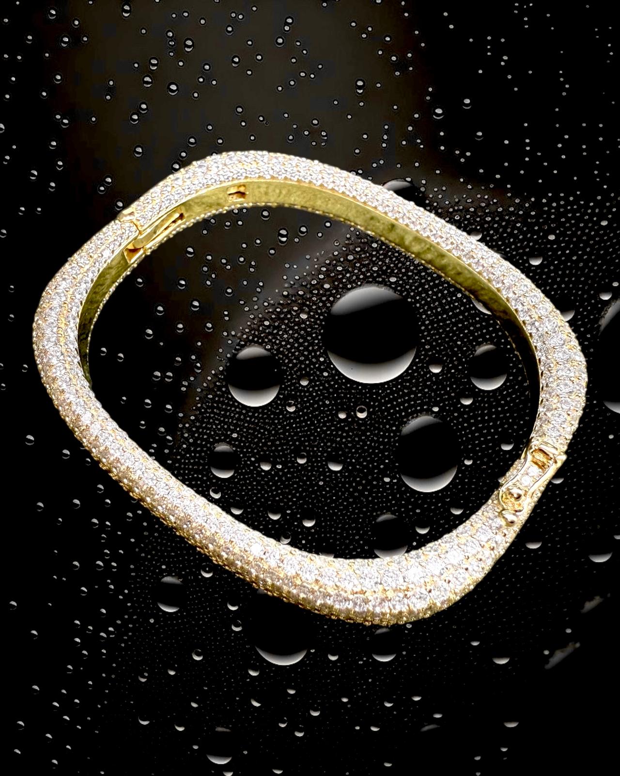 Pulseira Glamour em Prata Dourada