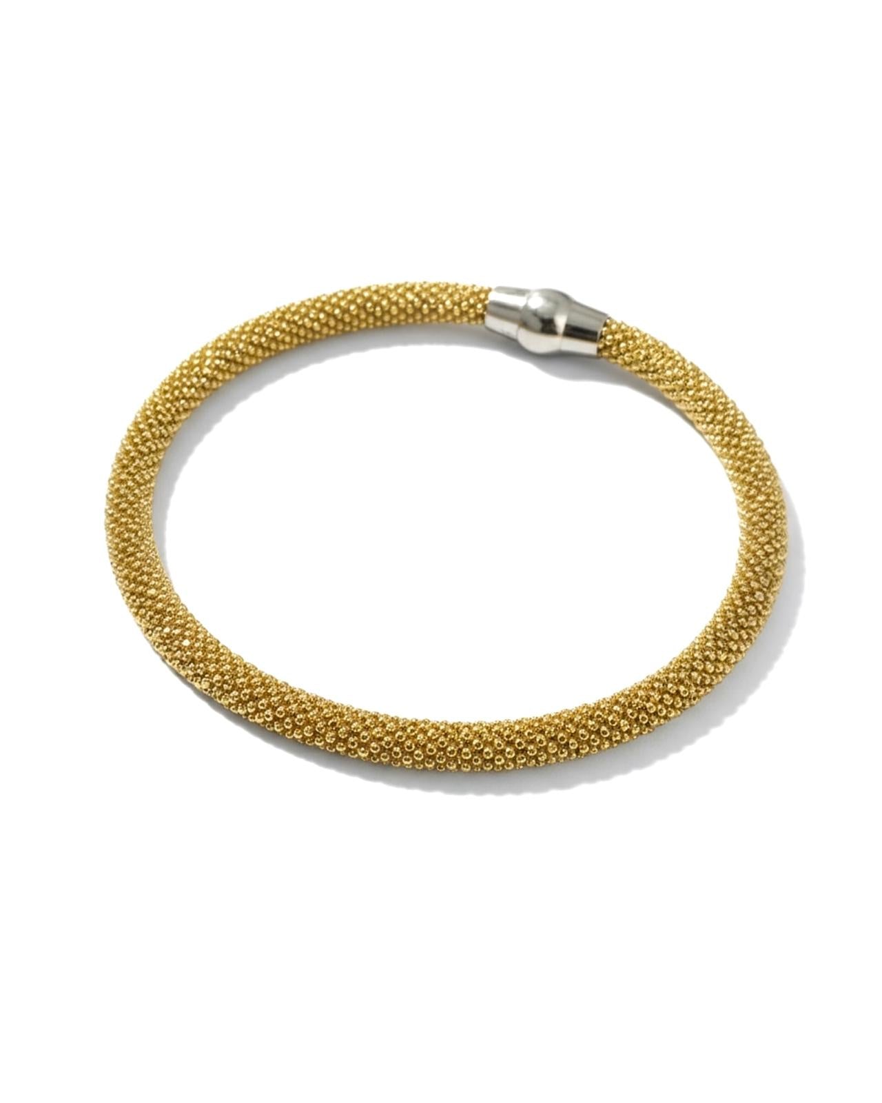 Pulseira Magnetique em Prata Dourada