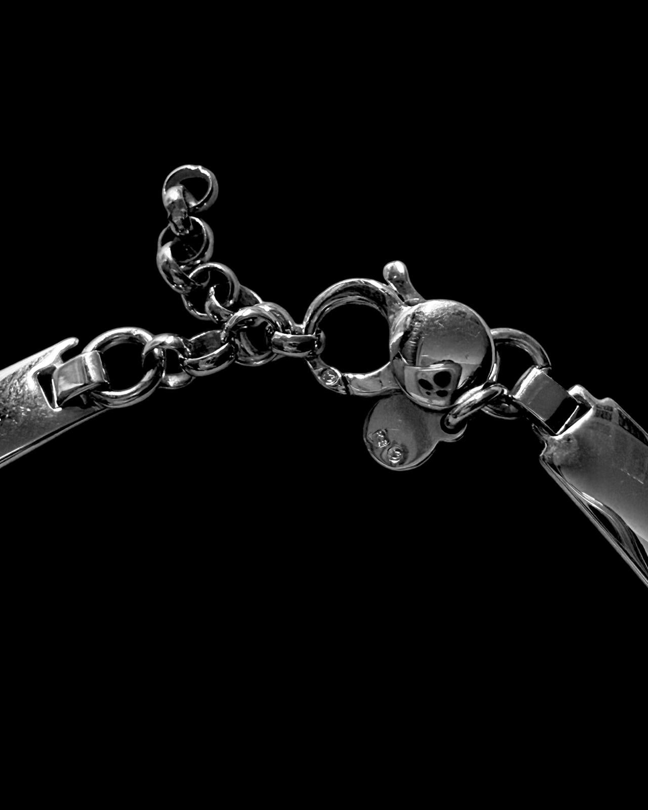 Pulseira Masculina em Prata com Elos Geométricos