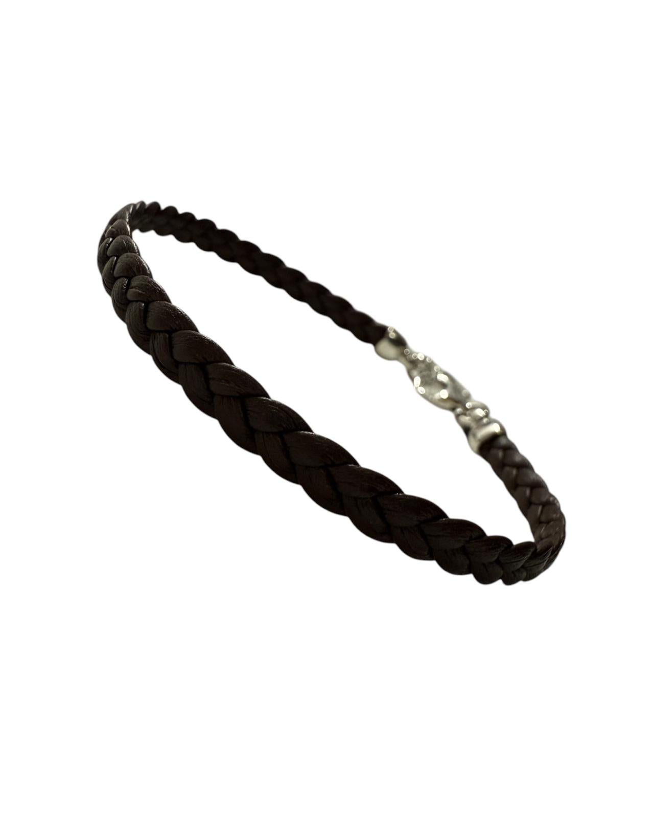 Pulseira Preta com Prata Homem