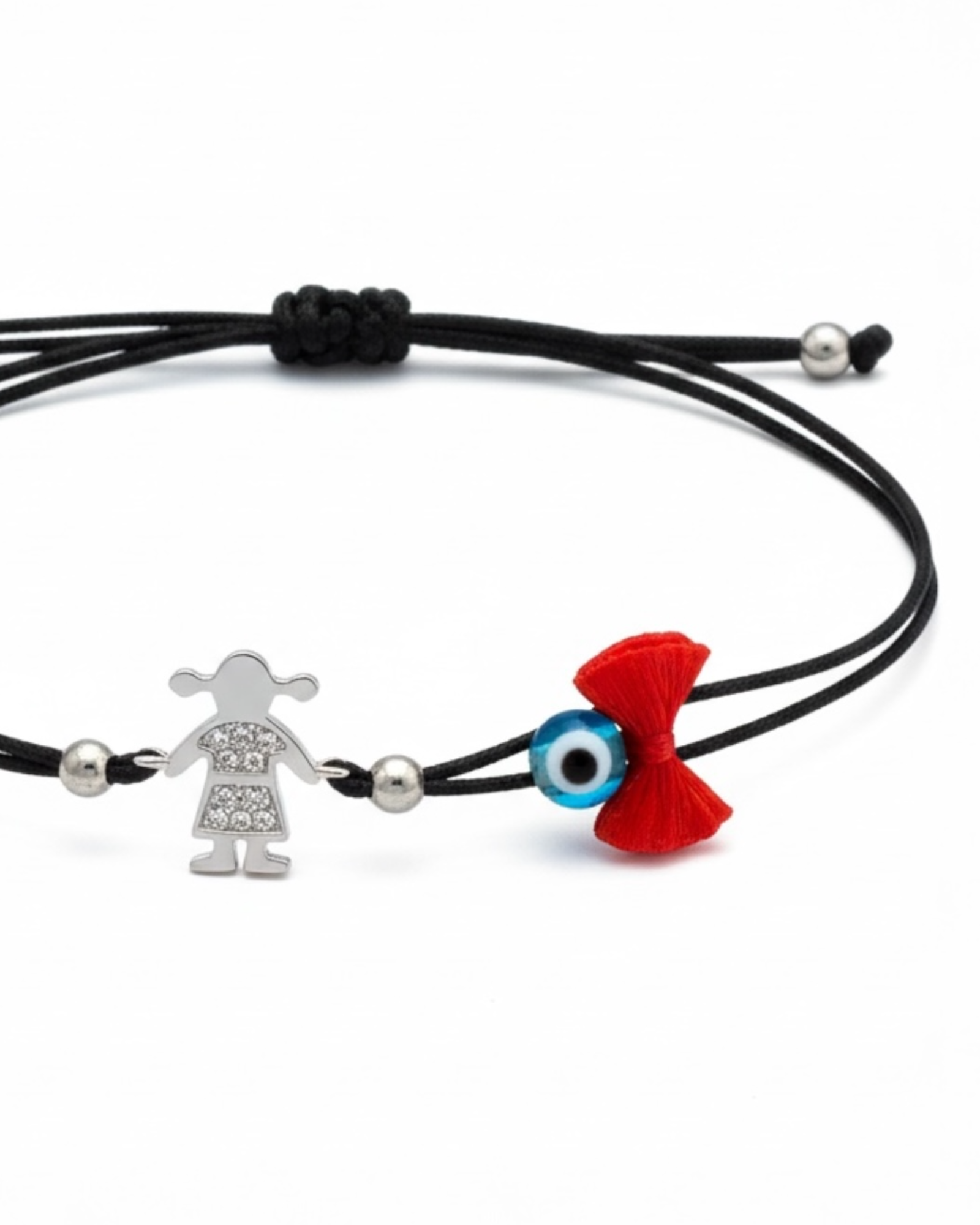 Women's Silk Bracelet in Silver