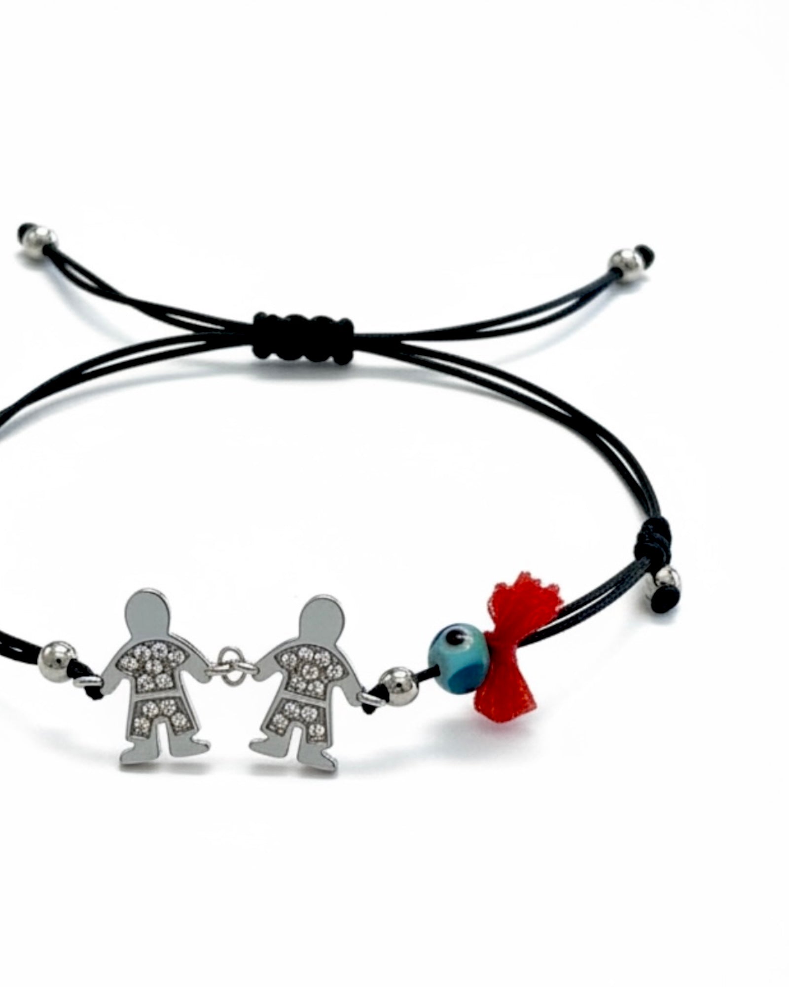 Pulseira Seda Meninos em Prata