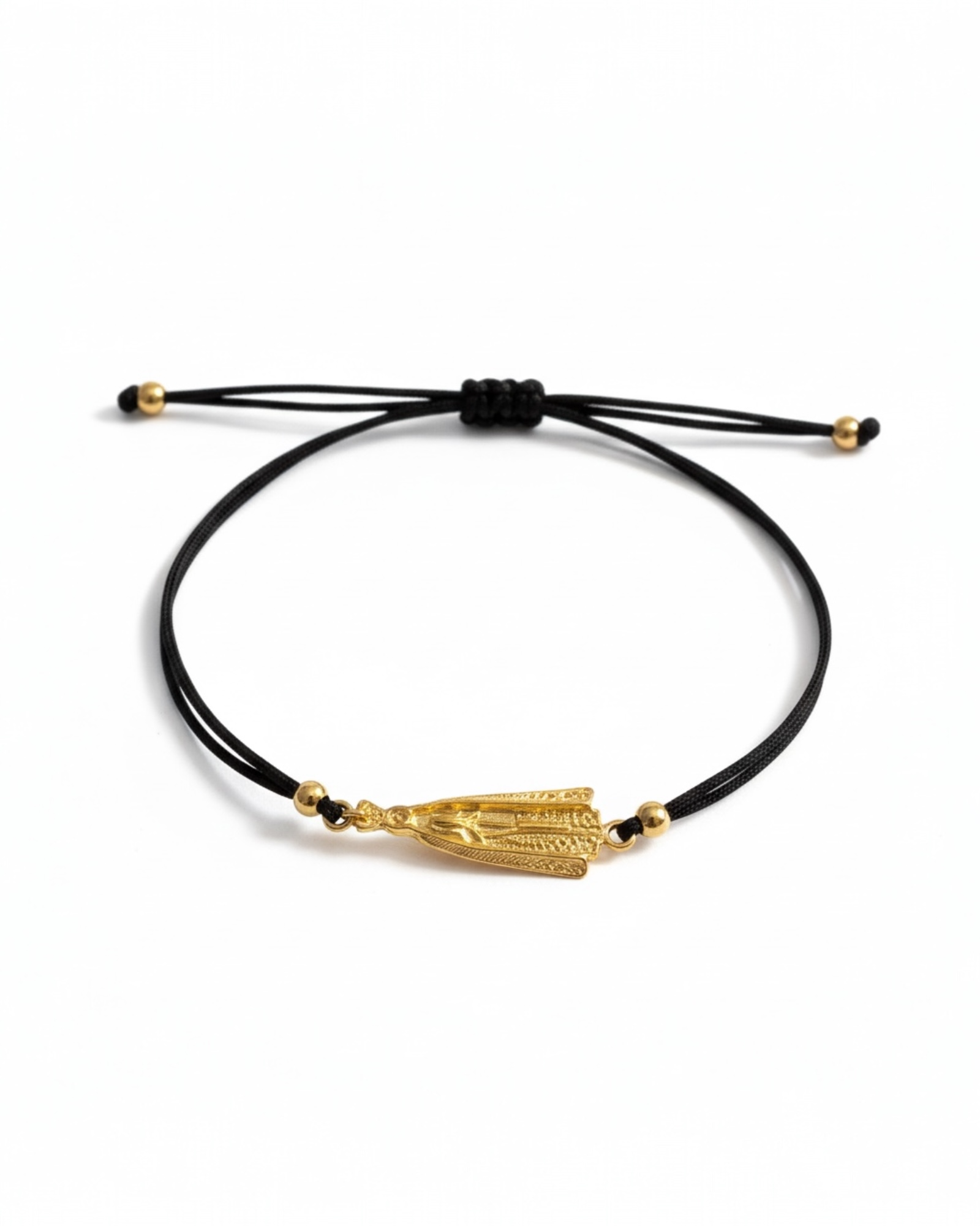 Pulseira Seda Nossa Senhora de Fátima em Prata Dourada