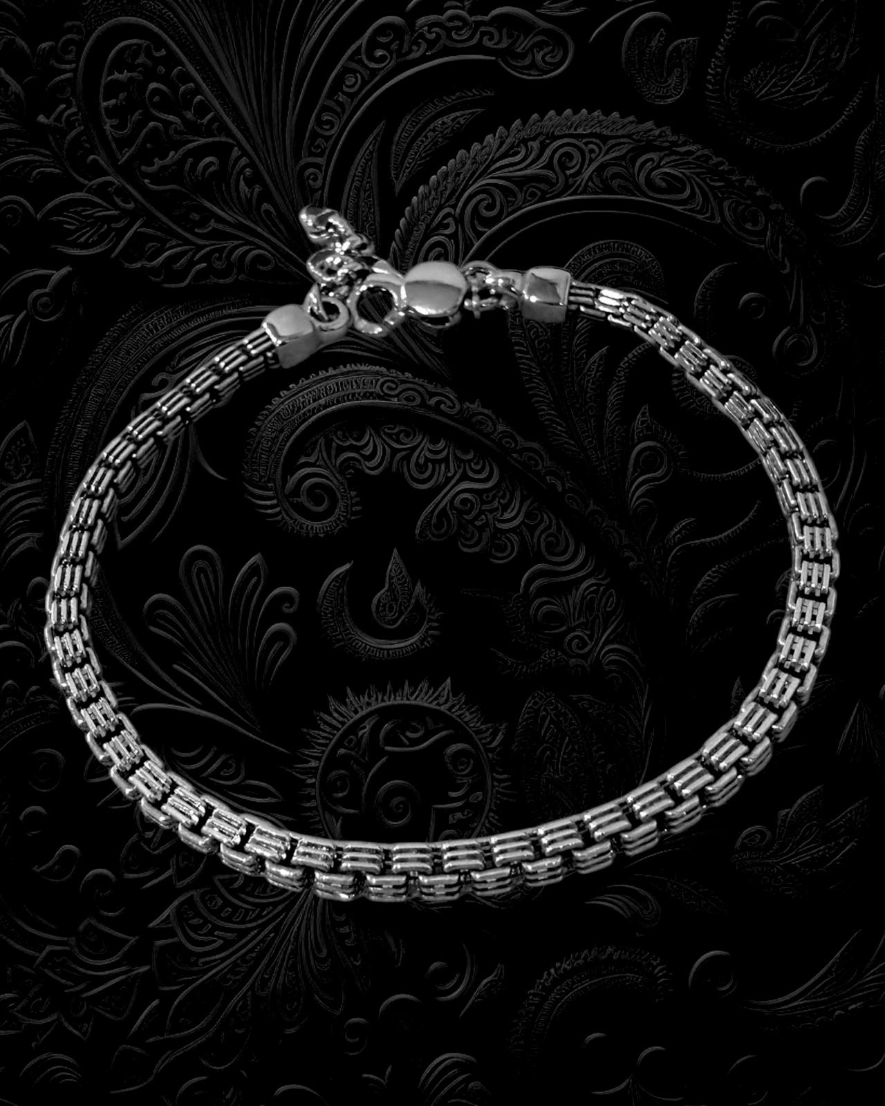 Pulseira Simples em Prata - Homem
