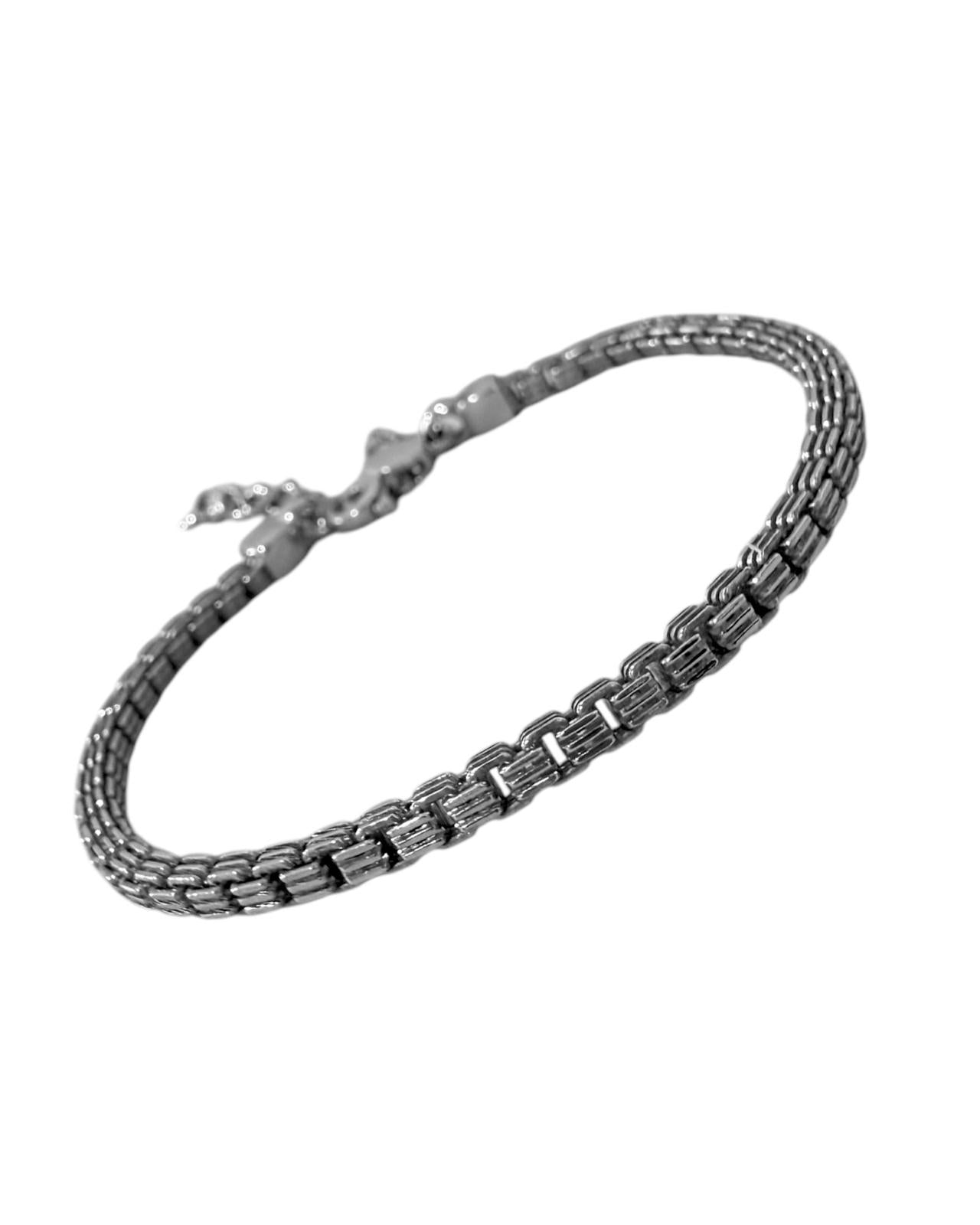 Pulseira Simples em Prata - Homem
