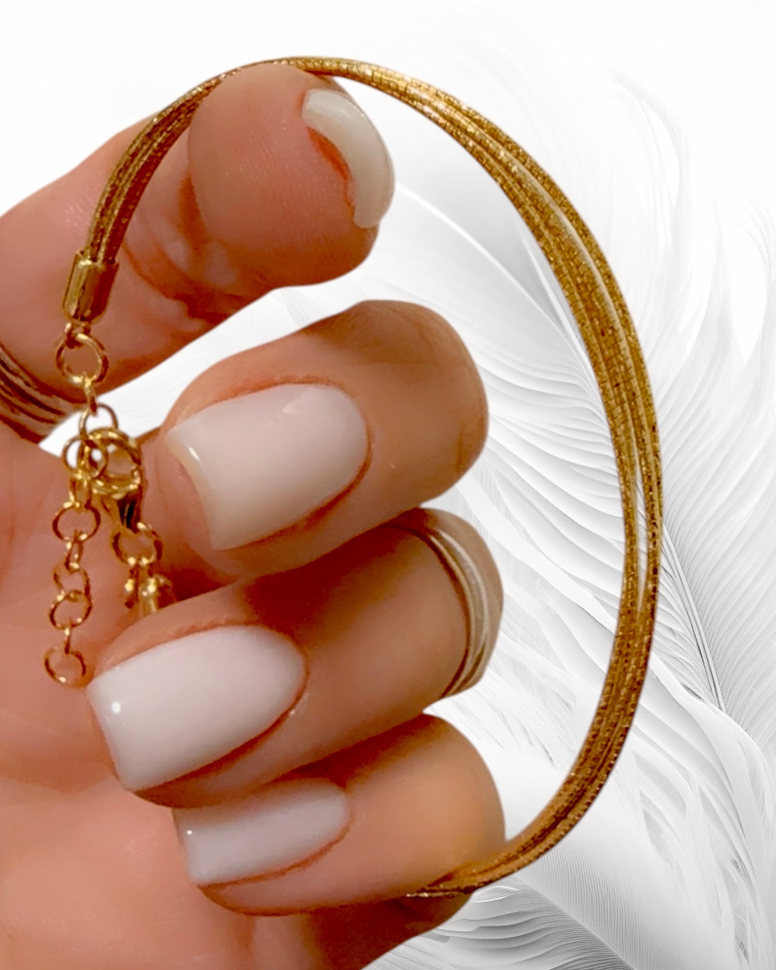 Pulseira Brilhante em Prata Dourada
