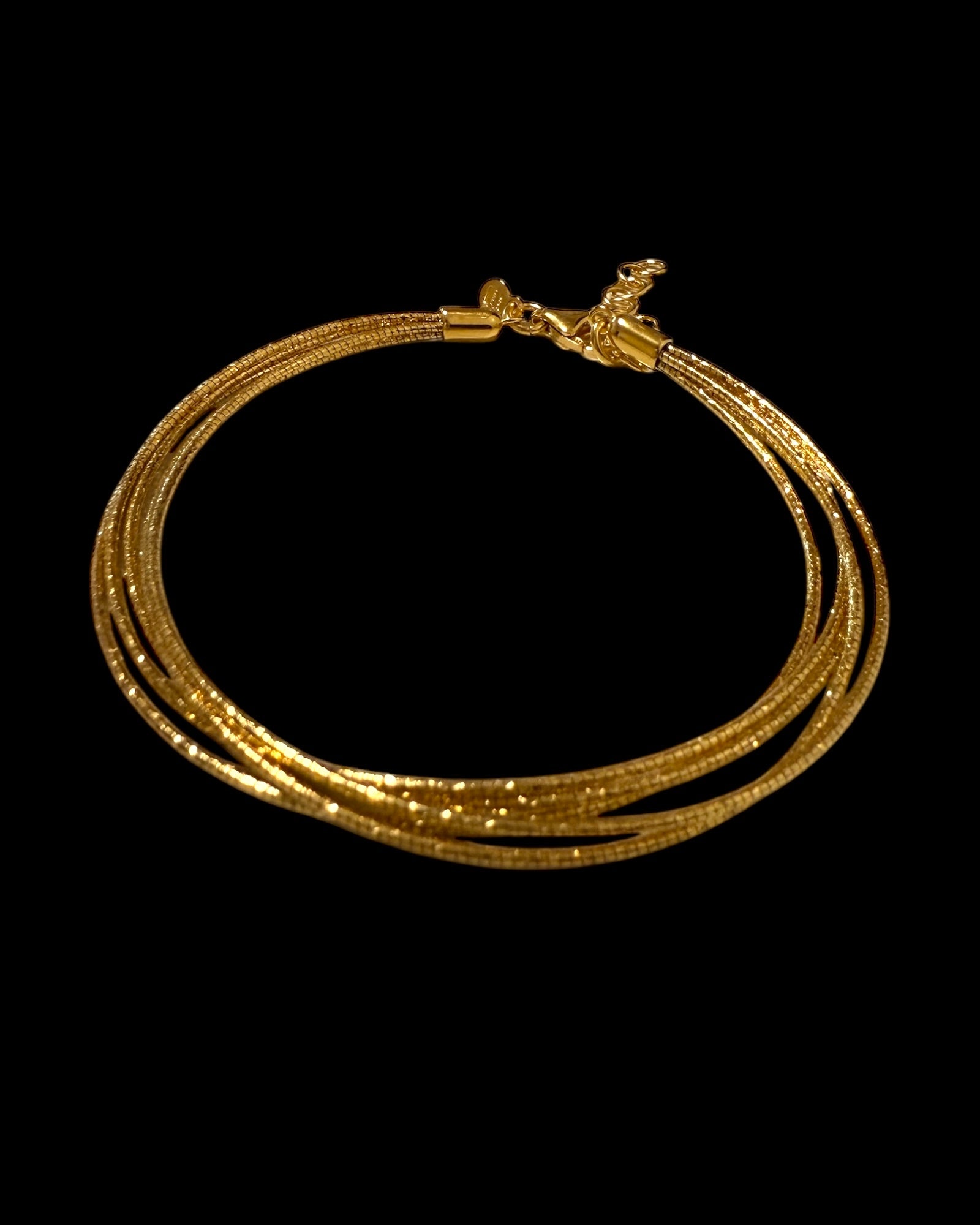 Pulseira Brilhante em Prata Dourada