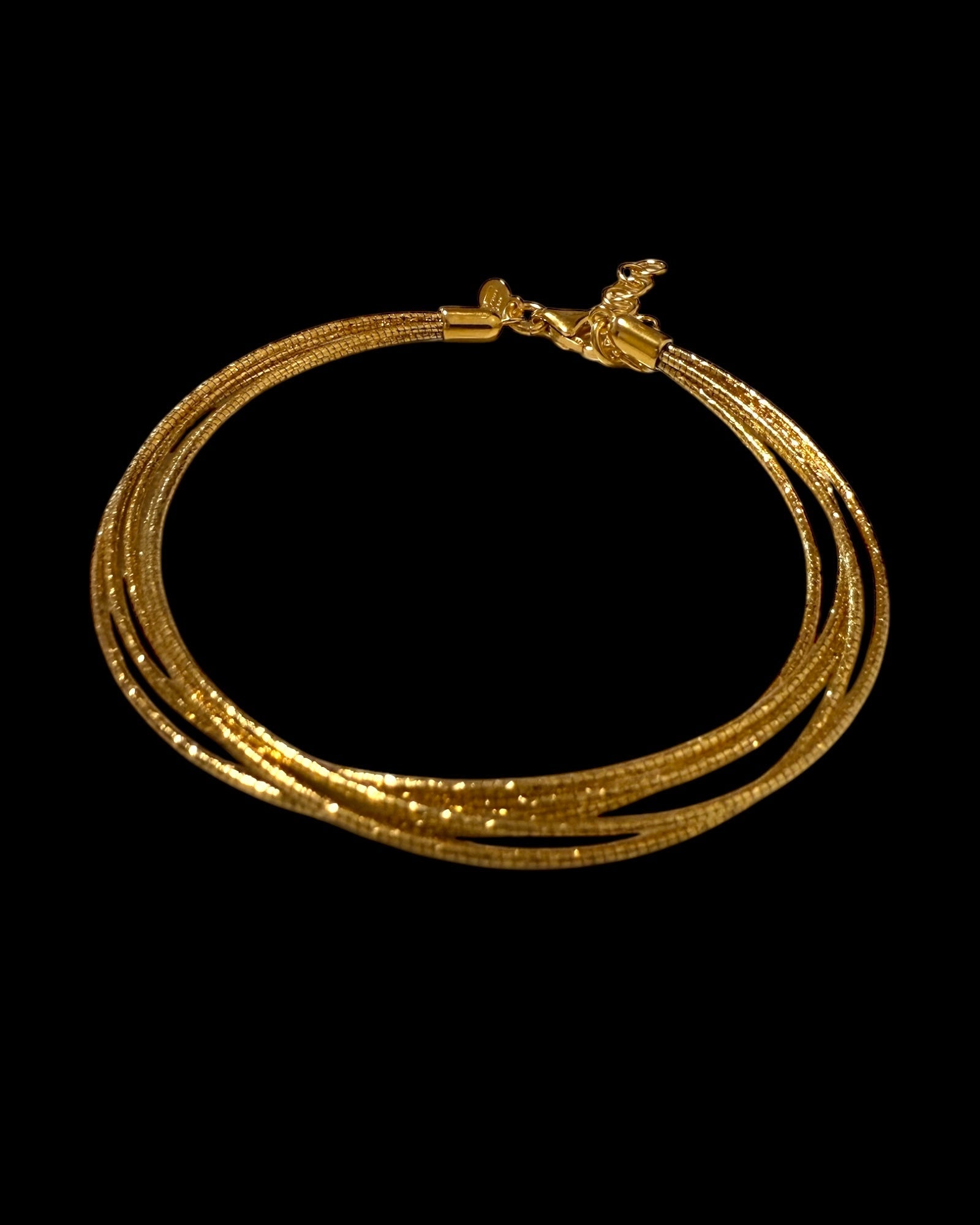 Pulseira Brilhante em Prata Dourada