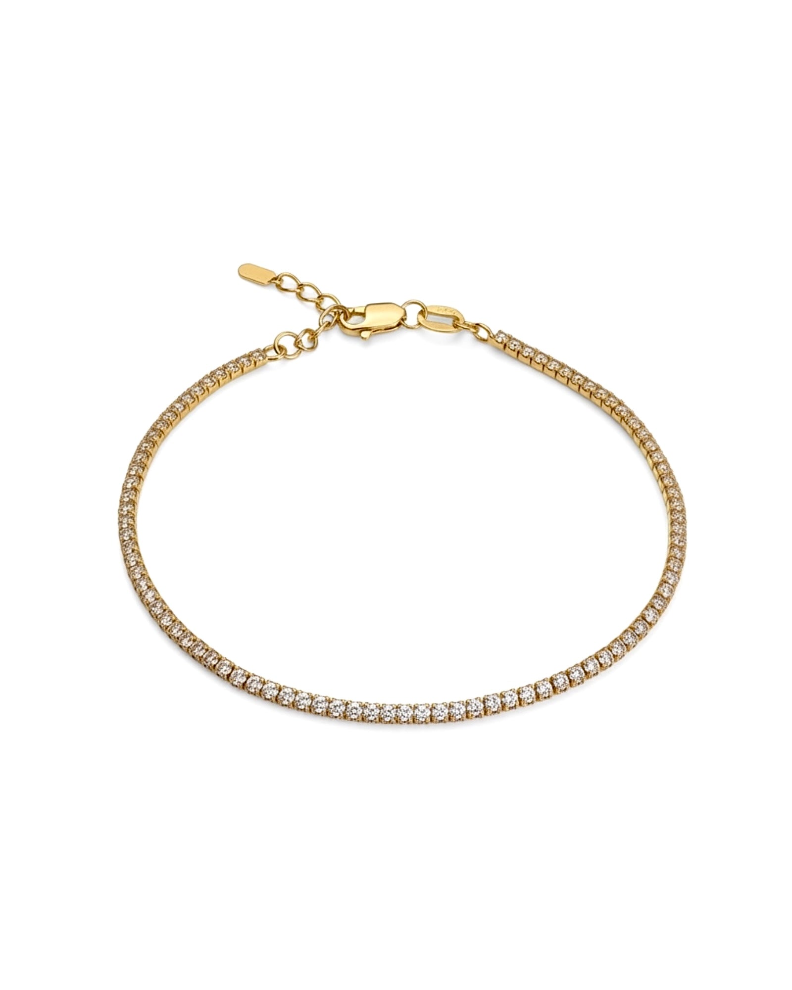 Pulseira com Brilho em Prata Dourada