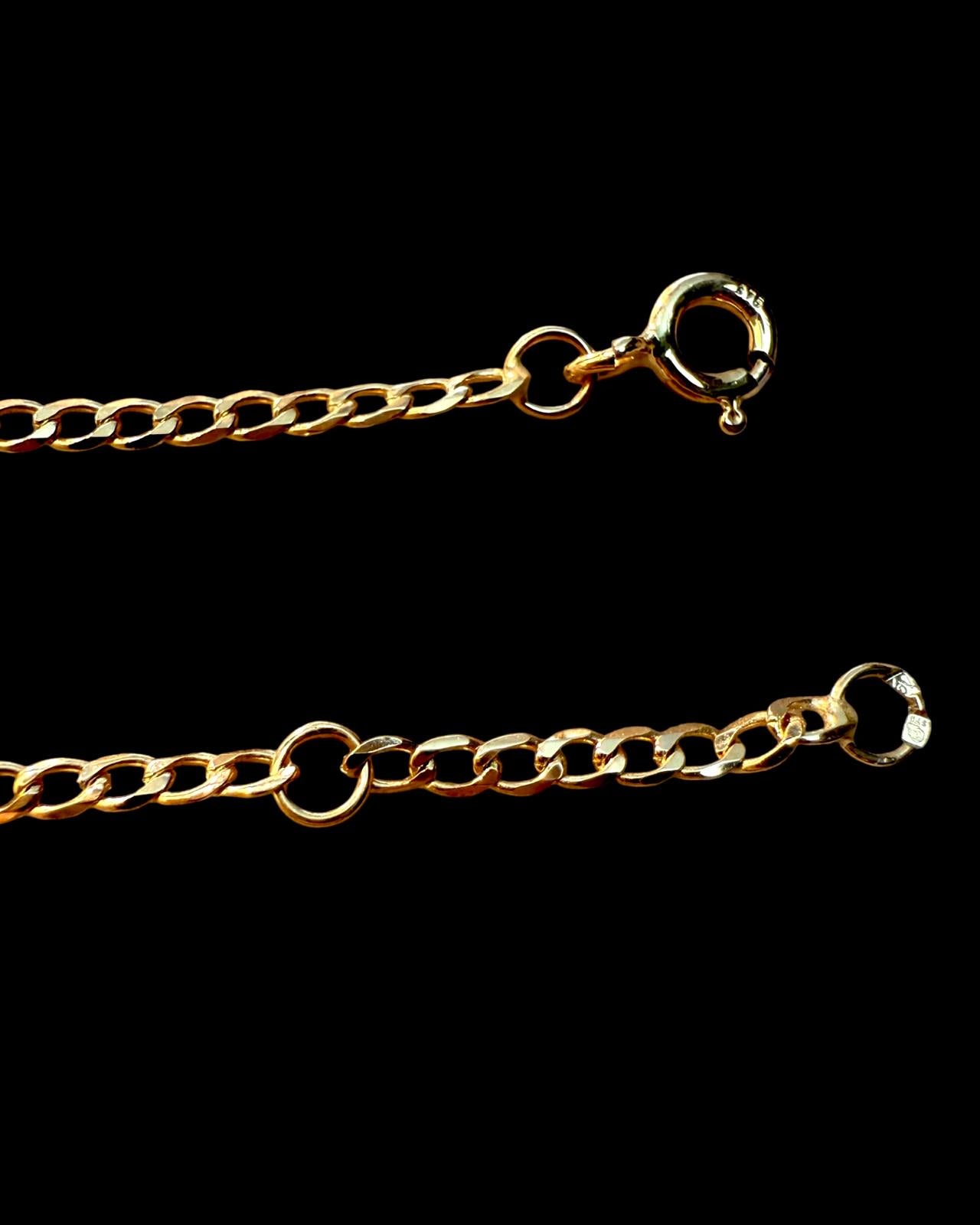 Pulseira de Criança com Malha Corrente em Ouro