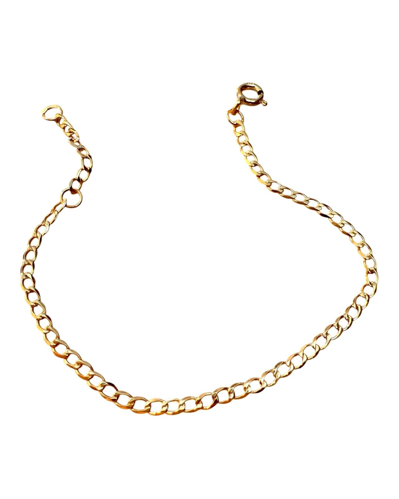 Pulseira de Criança com Malha Corrente em Ouro