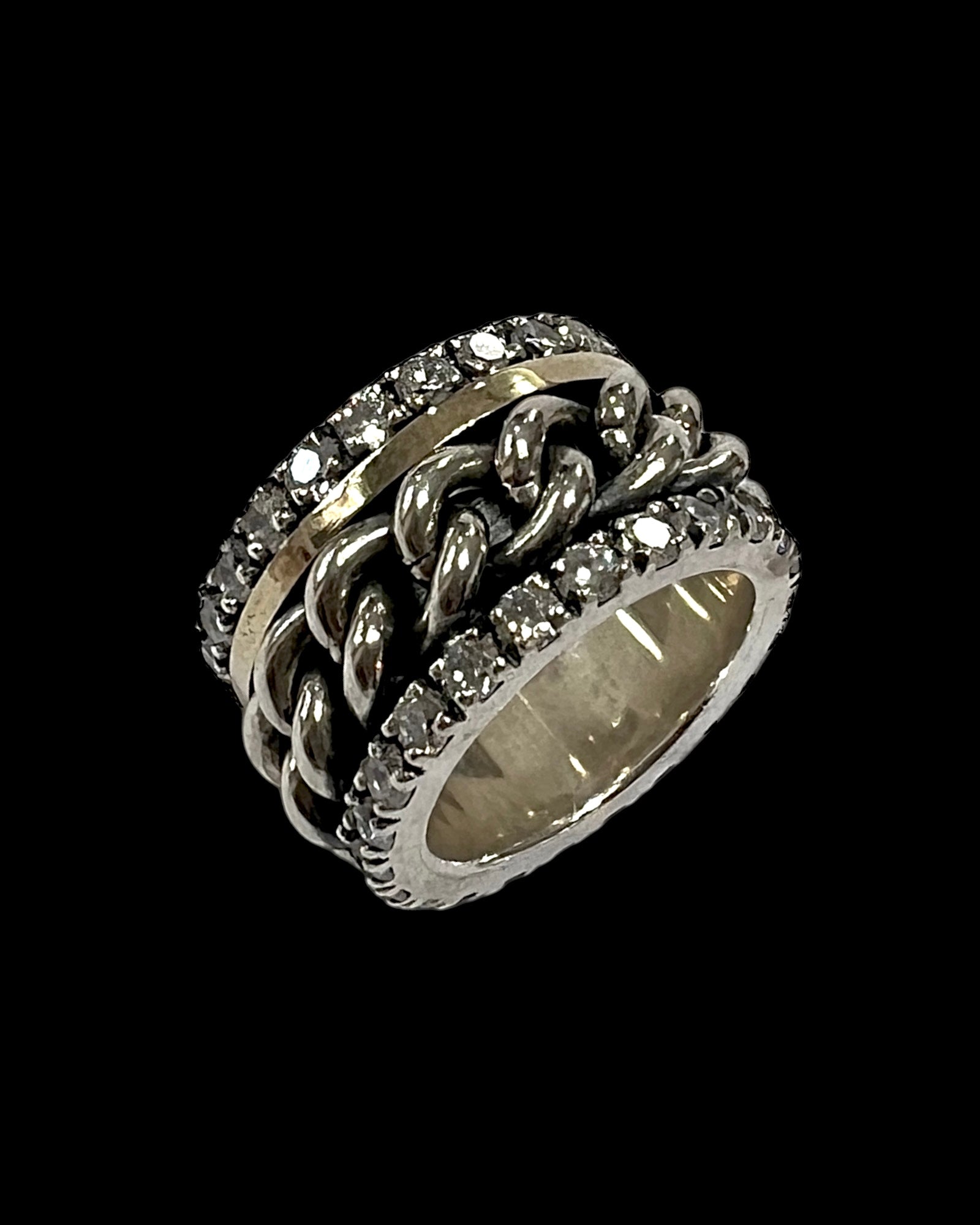Anti-Stress Ring/Wedding Ring in Silver and Gold