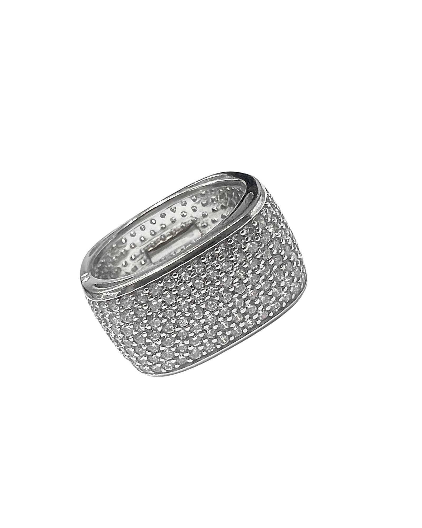 Square Sparkle Ring in Silver