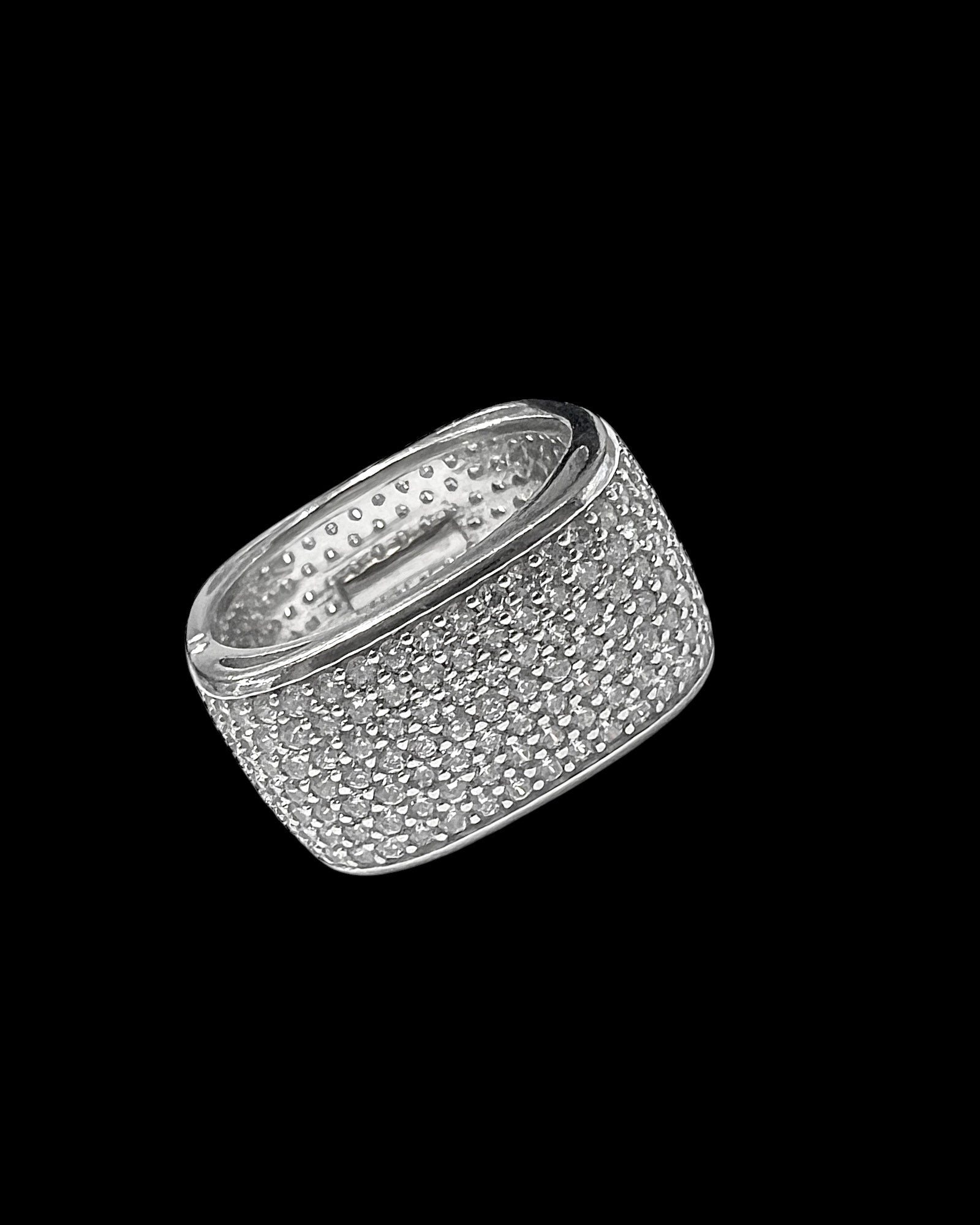 Square Sparkle Ring in Silver