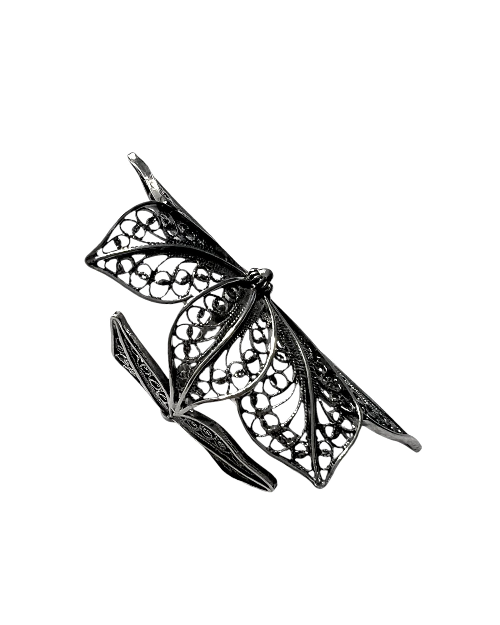 Filigree Flower Ring in Silver