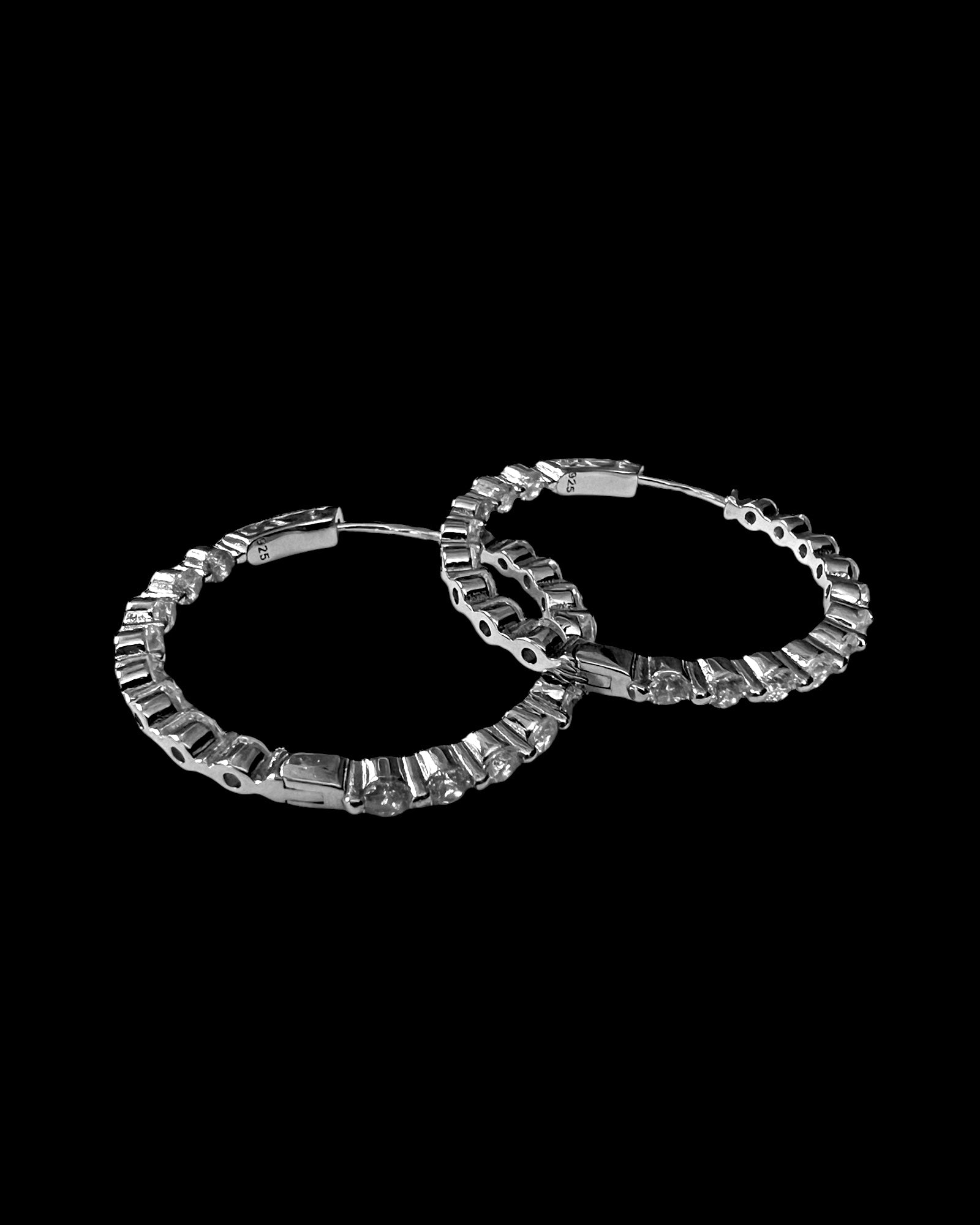 Silver Shiny Hoops