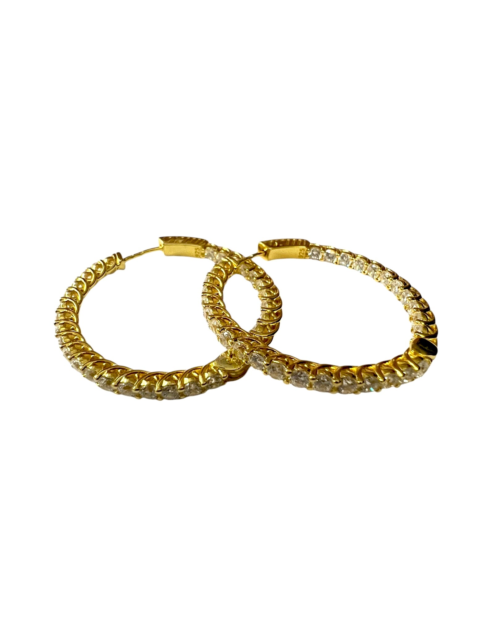 Gold Silver Shiny Hoops