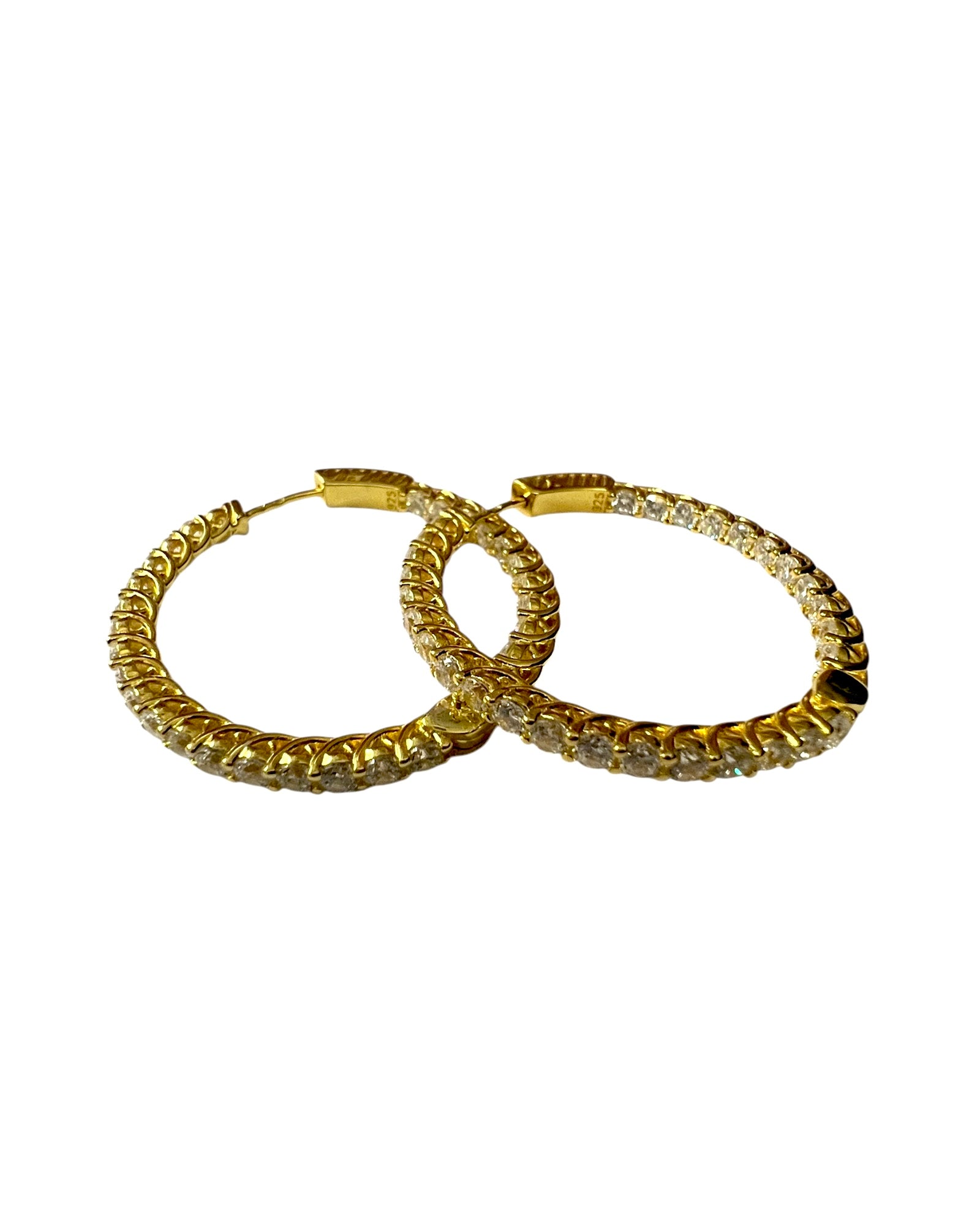 Gold Silver Shiny Hoops