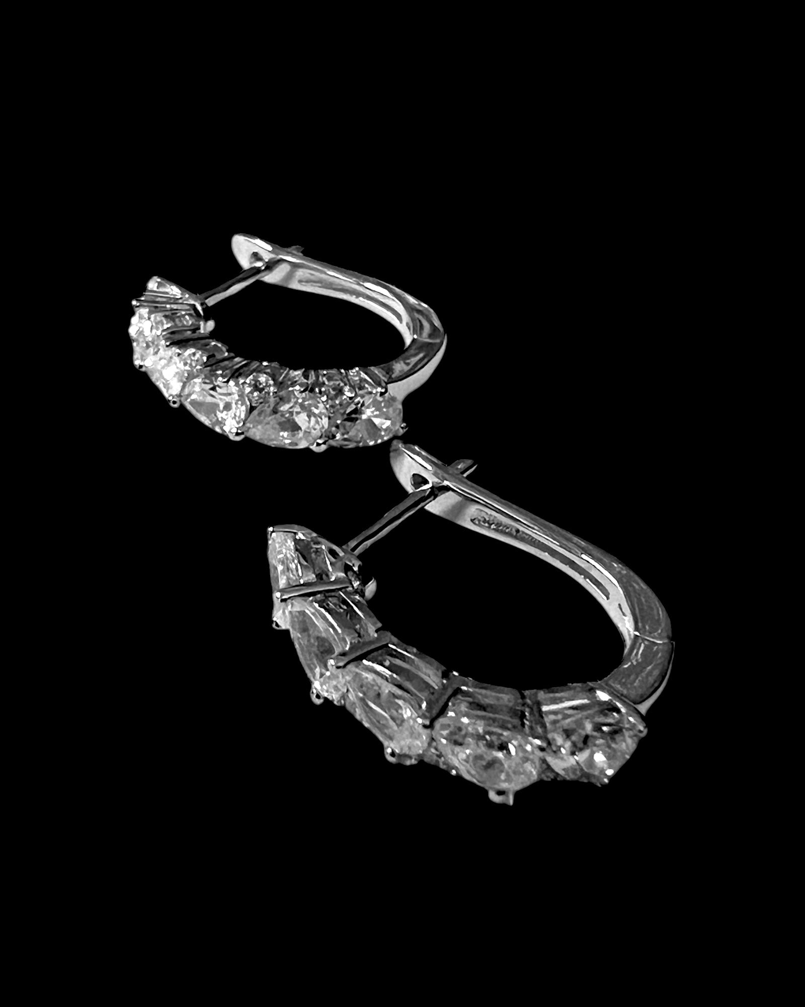Silver Shiny Hoops