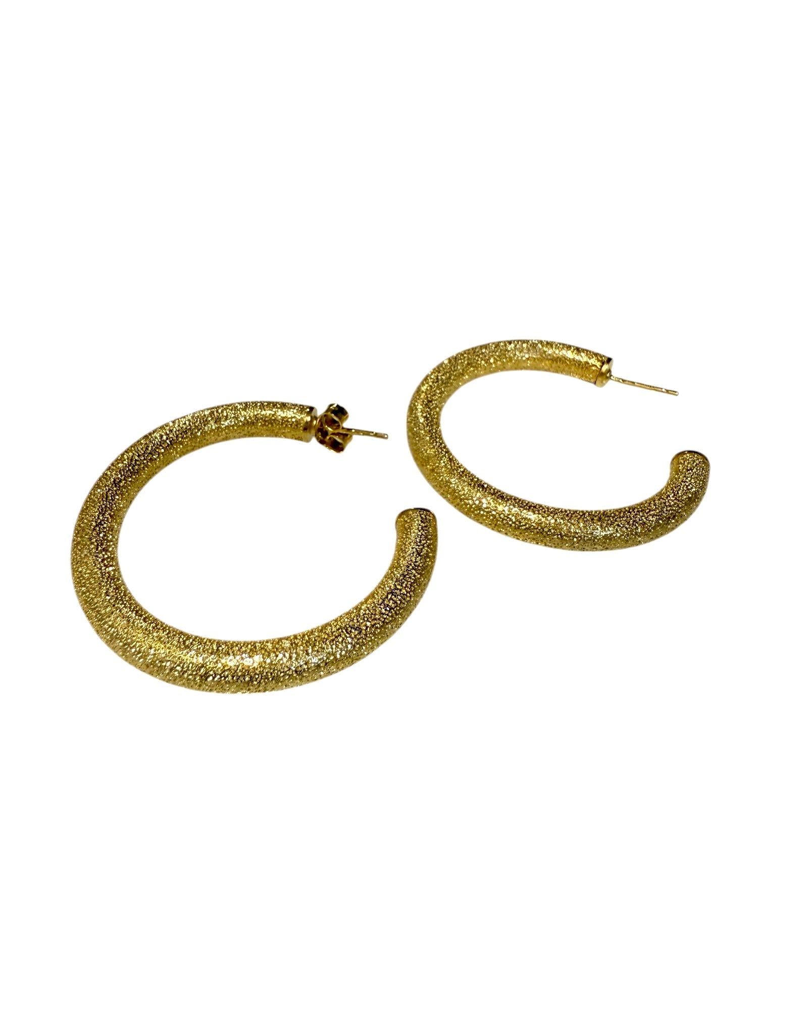 Argolas Diamantadas em Prata Dourada