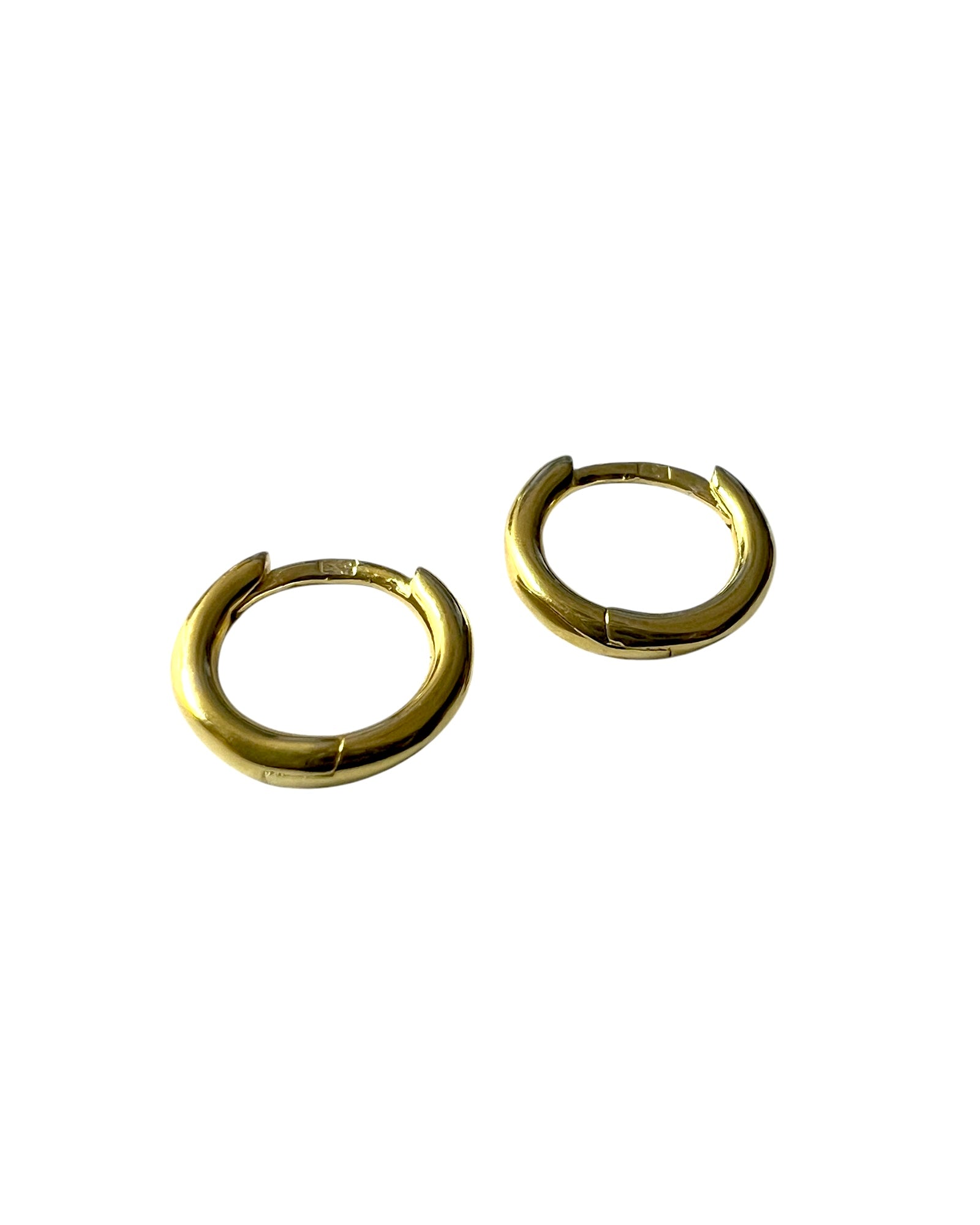 Simple Gold Plated Silver Hoops