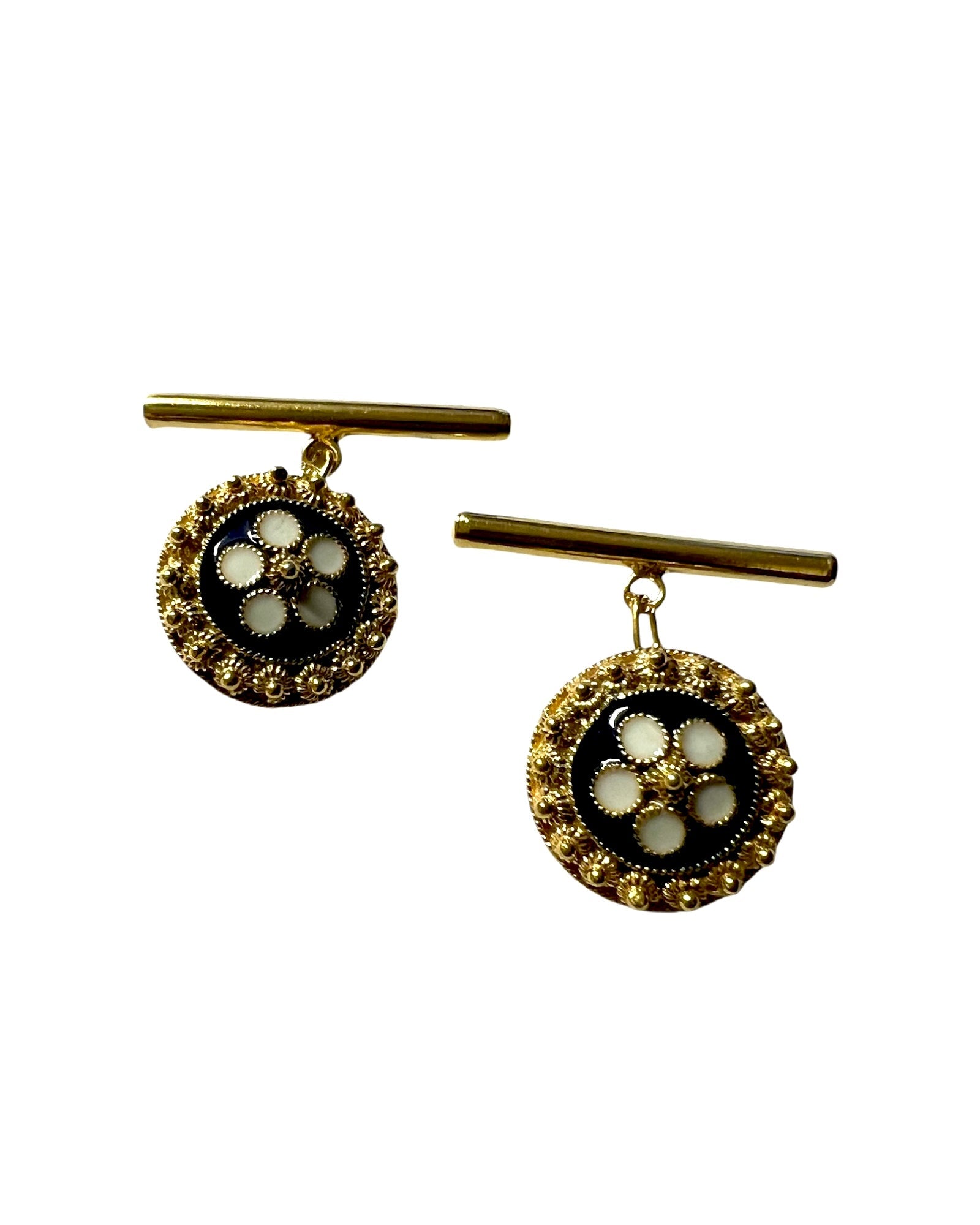 Snail Cufflinks in Gold Silver