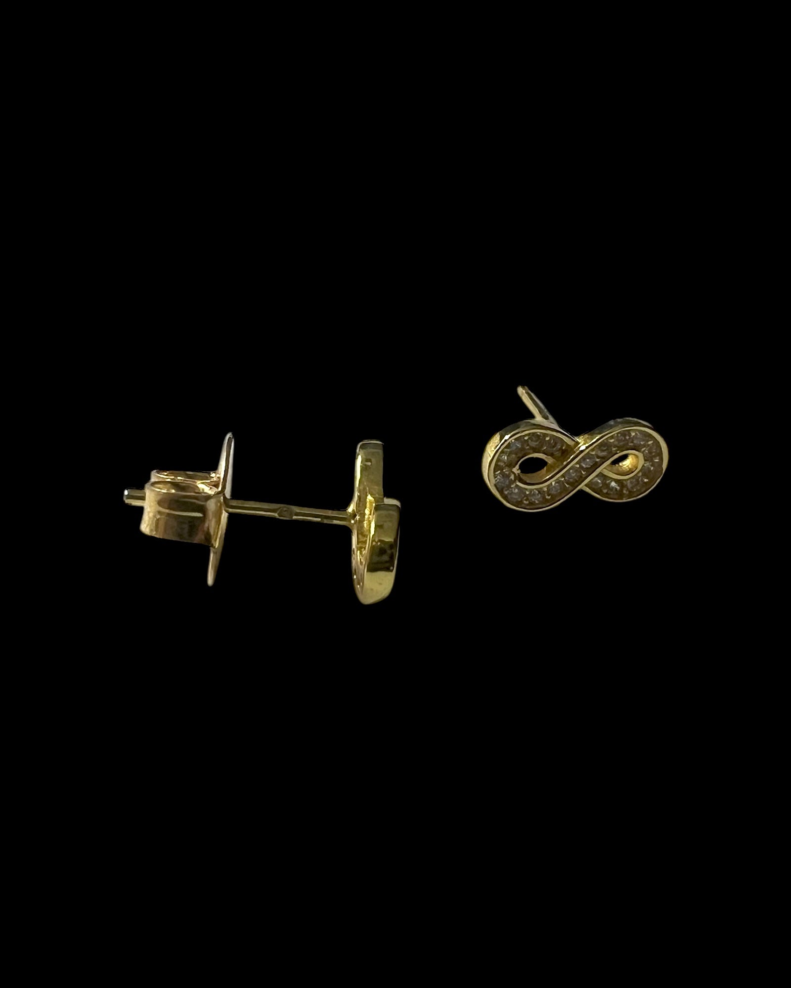 Infinity Earrings in Gold-Plated Silver