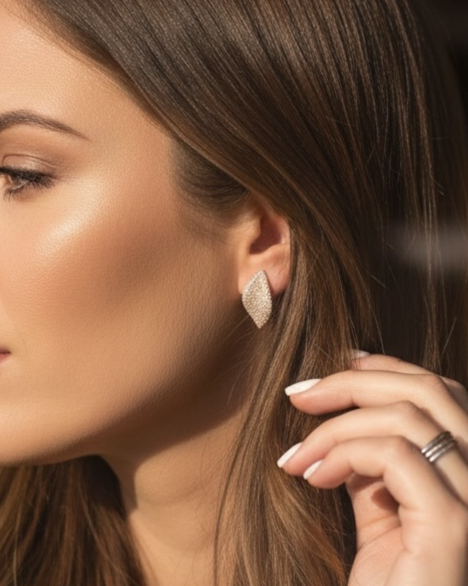 Brincos Pétala Mini em Prata Rosa