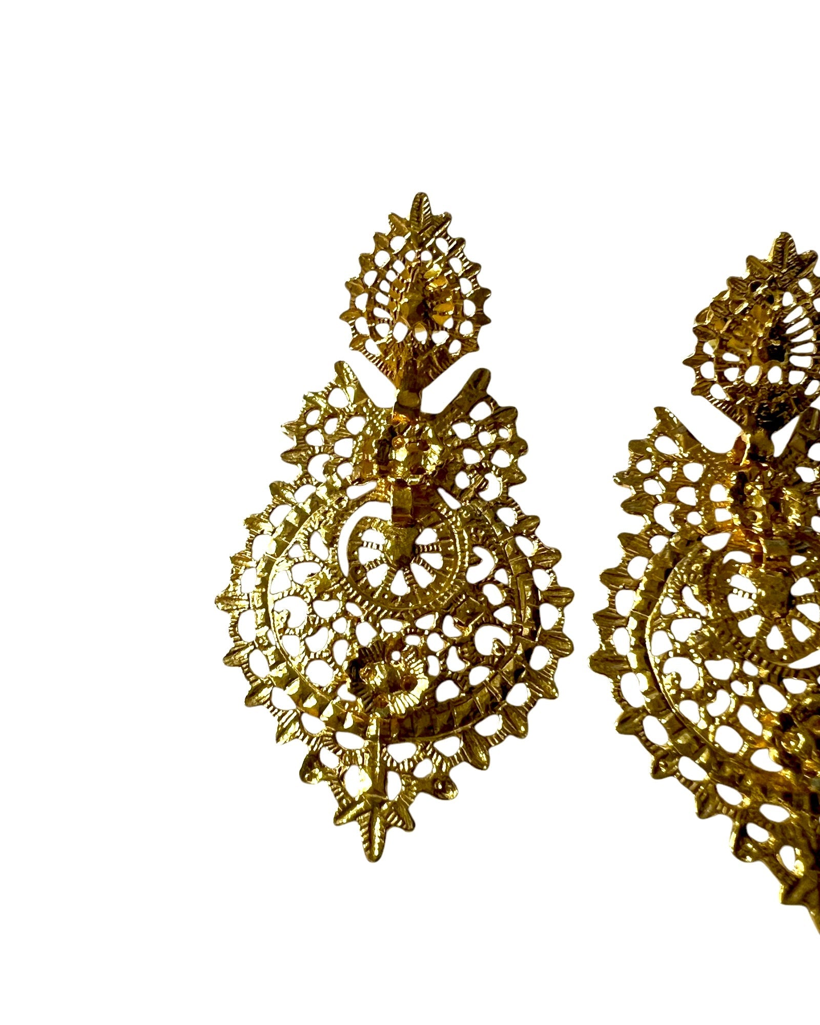 Queen Earrings in Gold Plated Silver