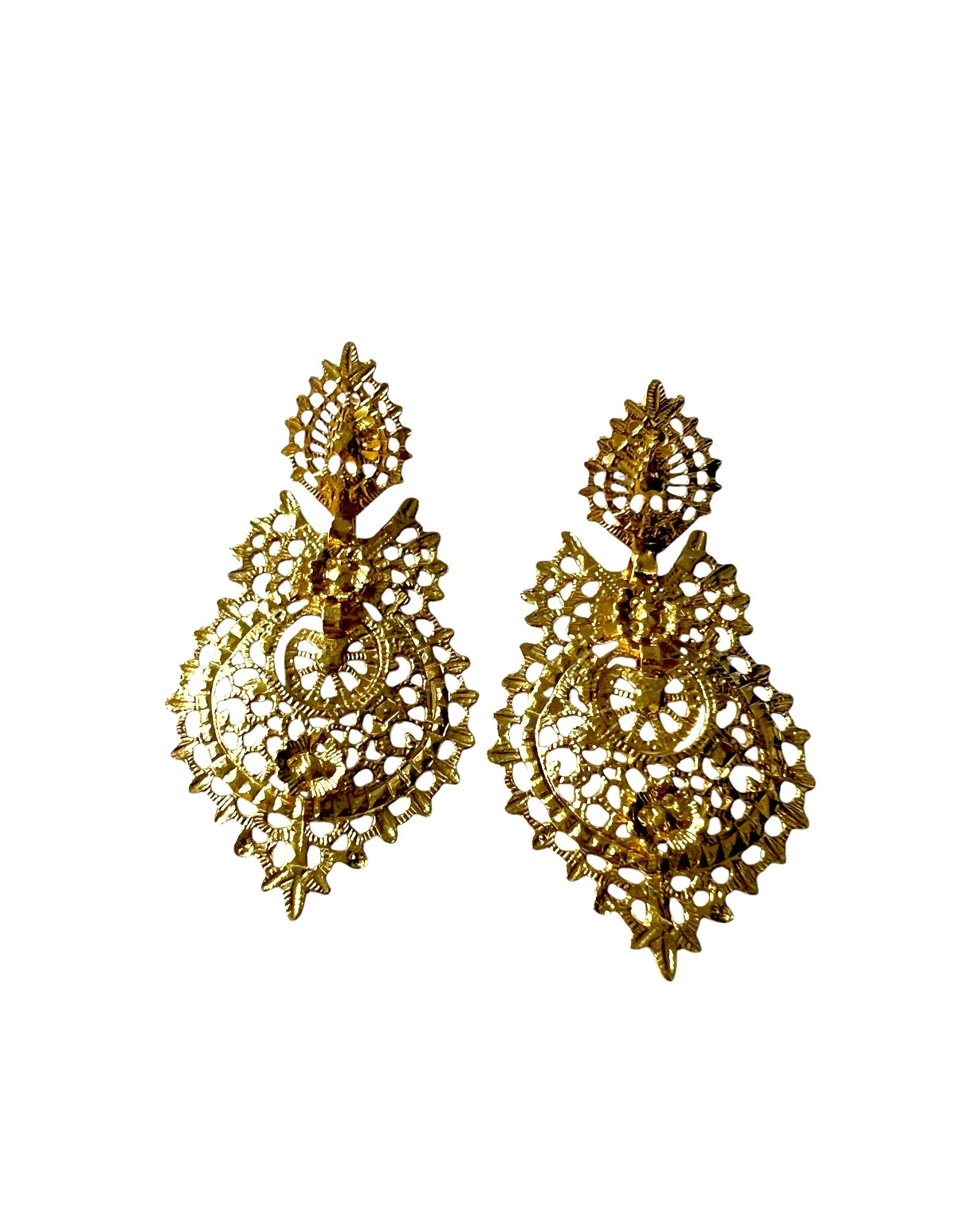 Queen Earrings in Gold Plated Silver