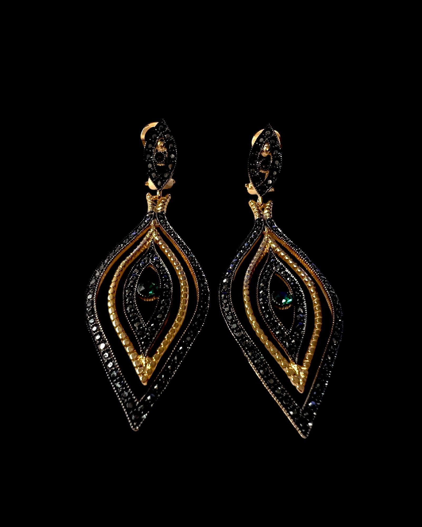 Gold Plated Silver Drop Earrings